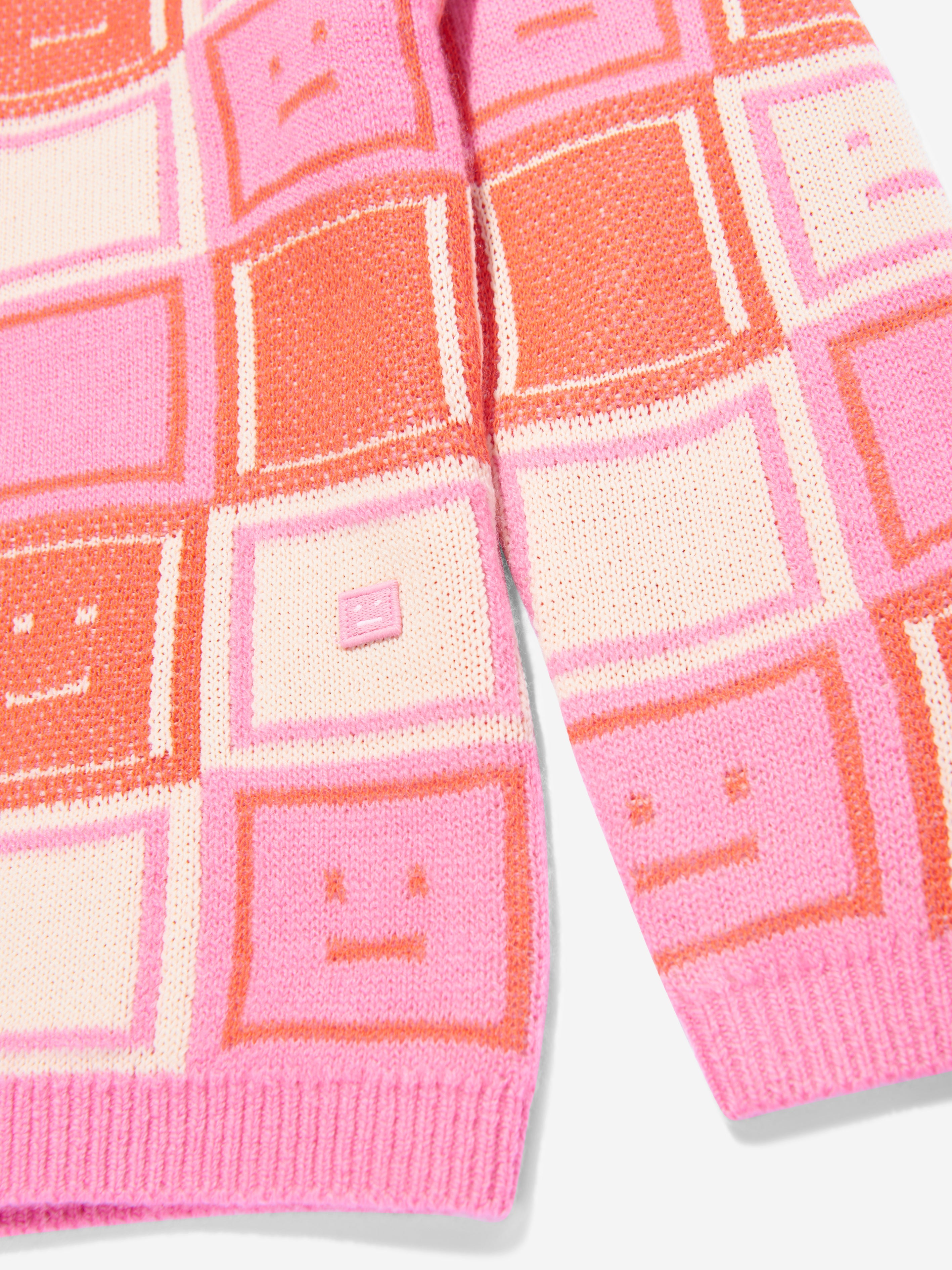 Kids Klock Wool Knitted Jumper in Pink