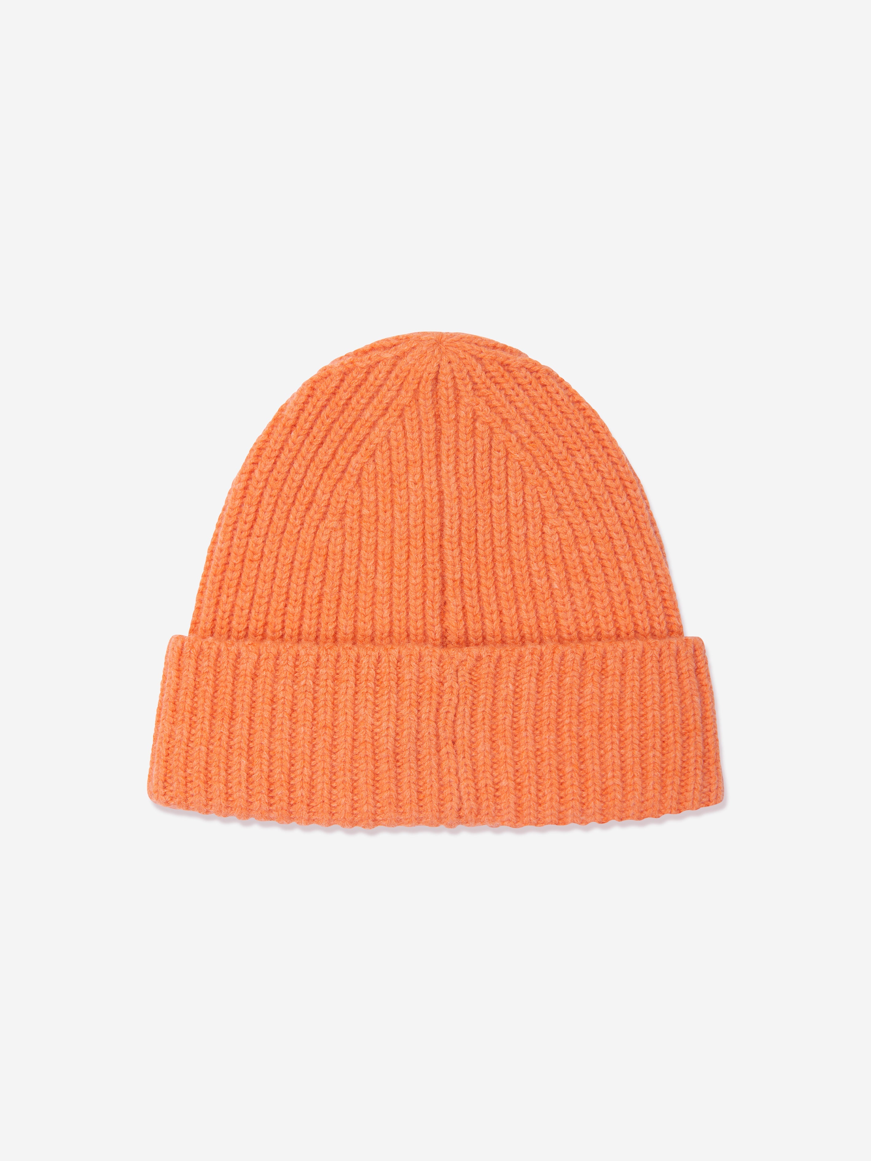 Kids Wool Knitted Beanie Hat in Orange