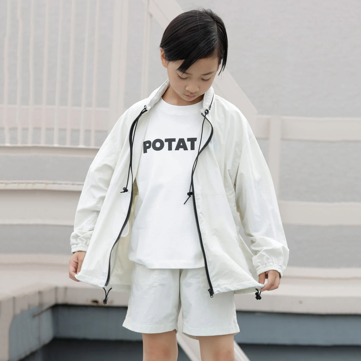 Boys & Girls White UV Jacket