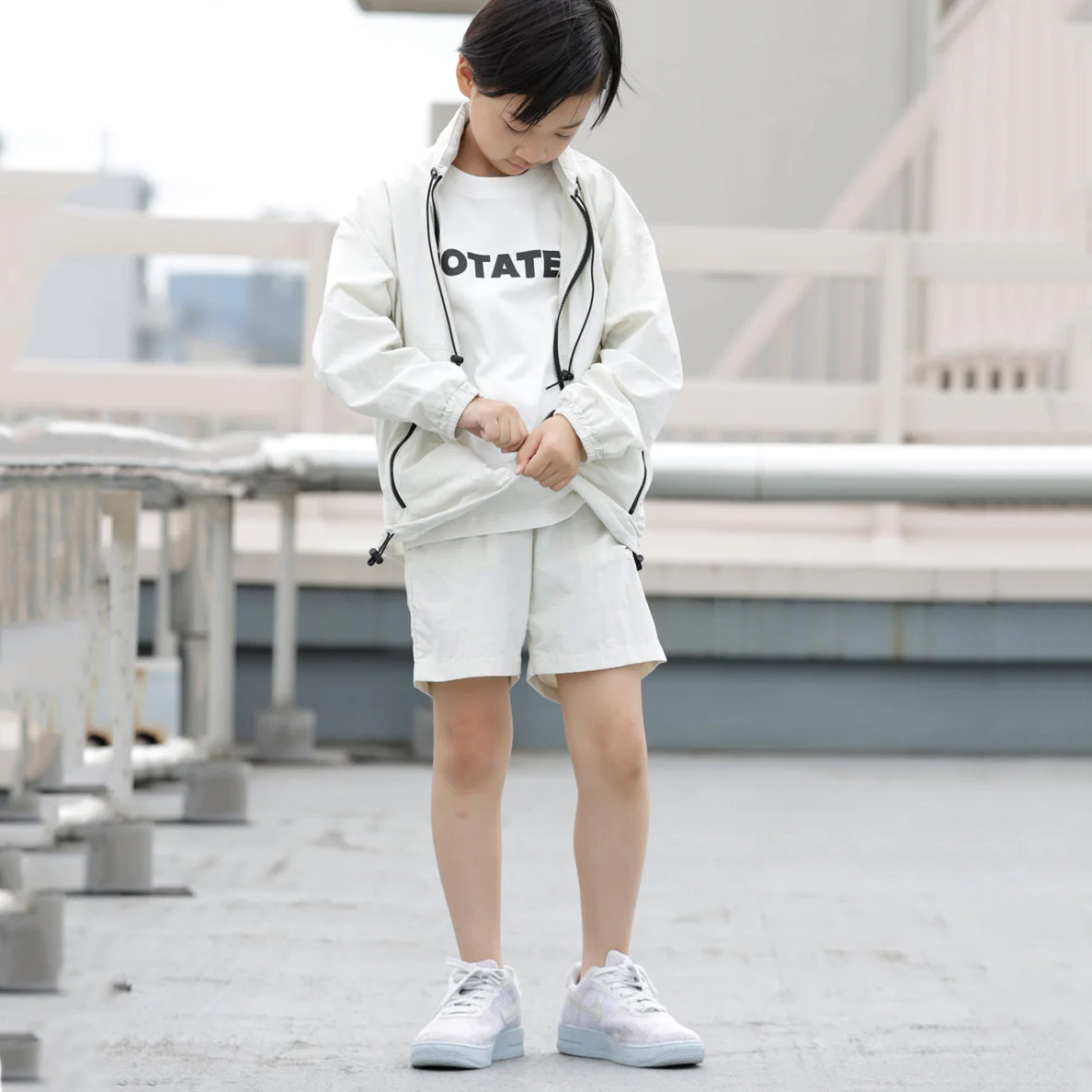 Boys & Girls White UV Jacket
