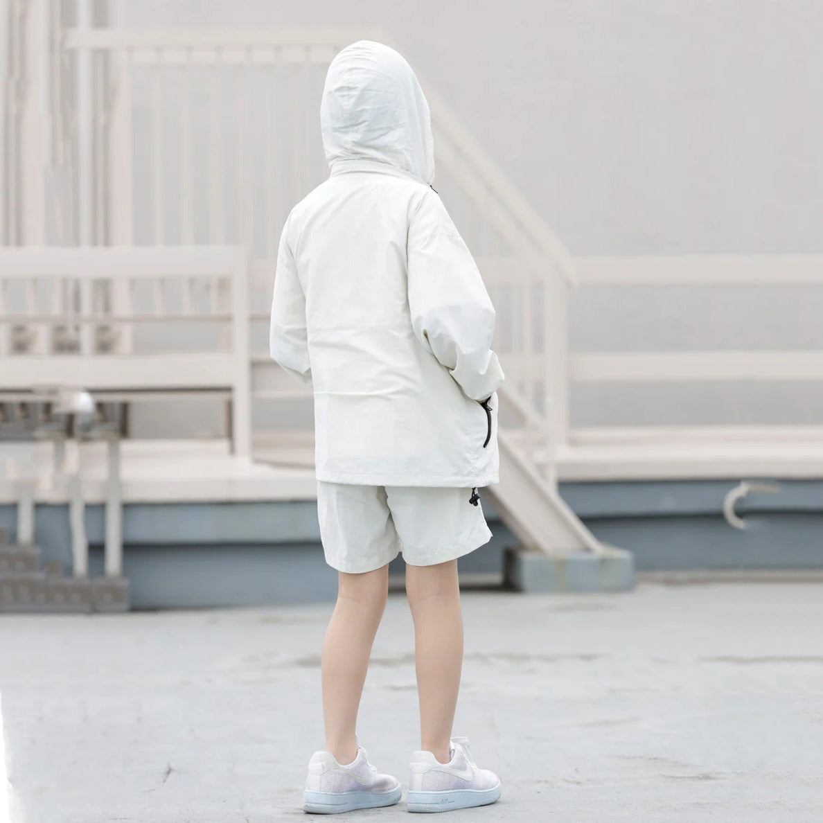 Boys & Girls White UV Jacket