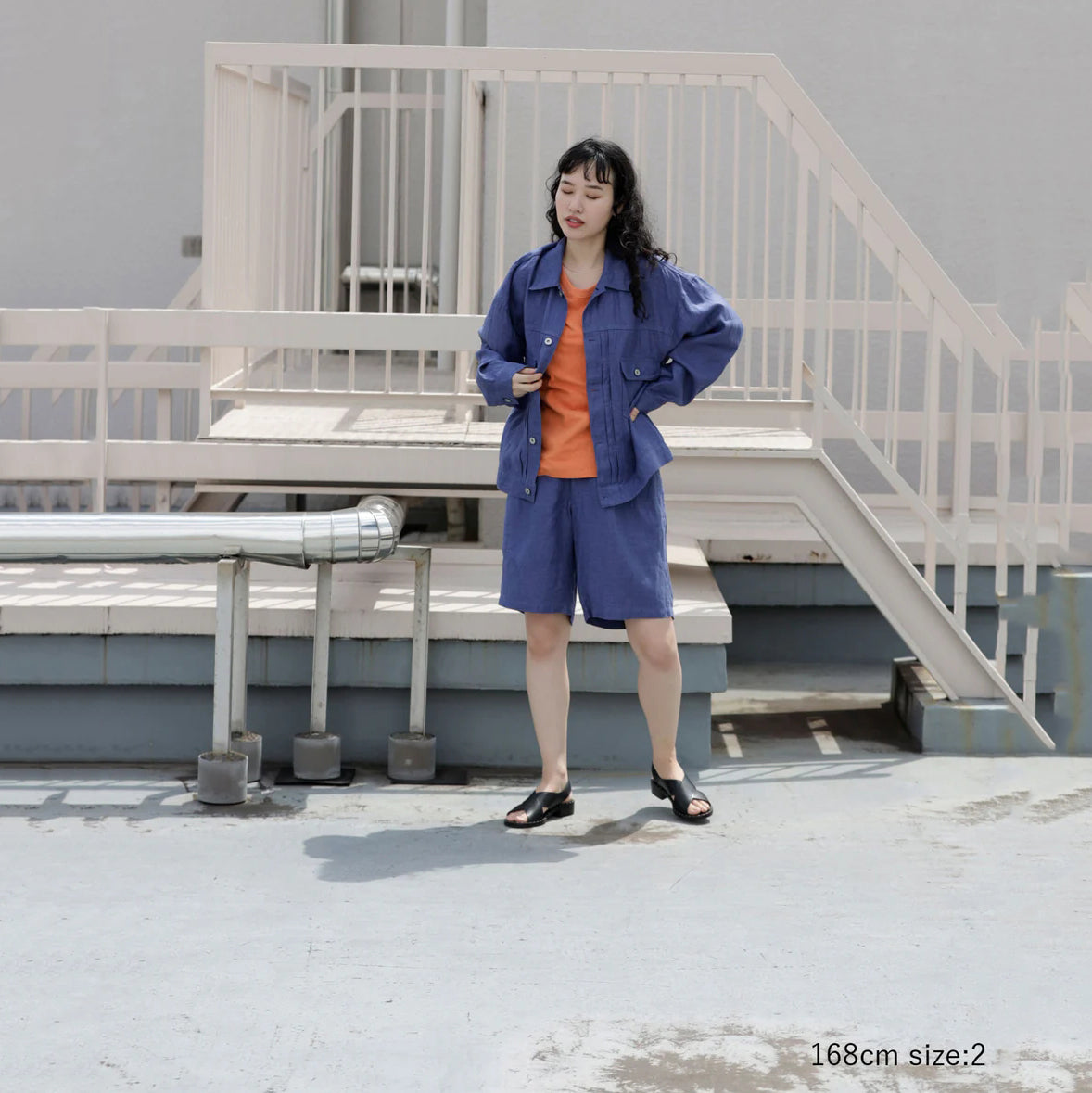 Boys & Girls Blue Purple Linen Jacket