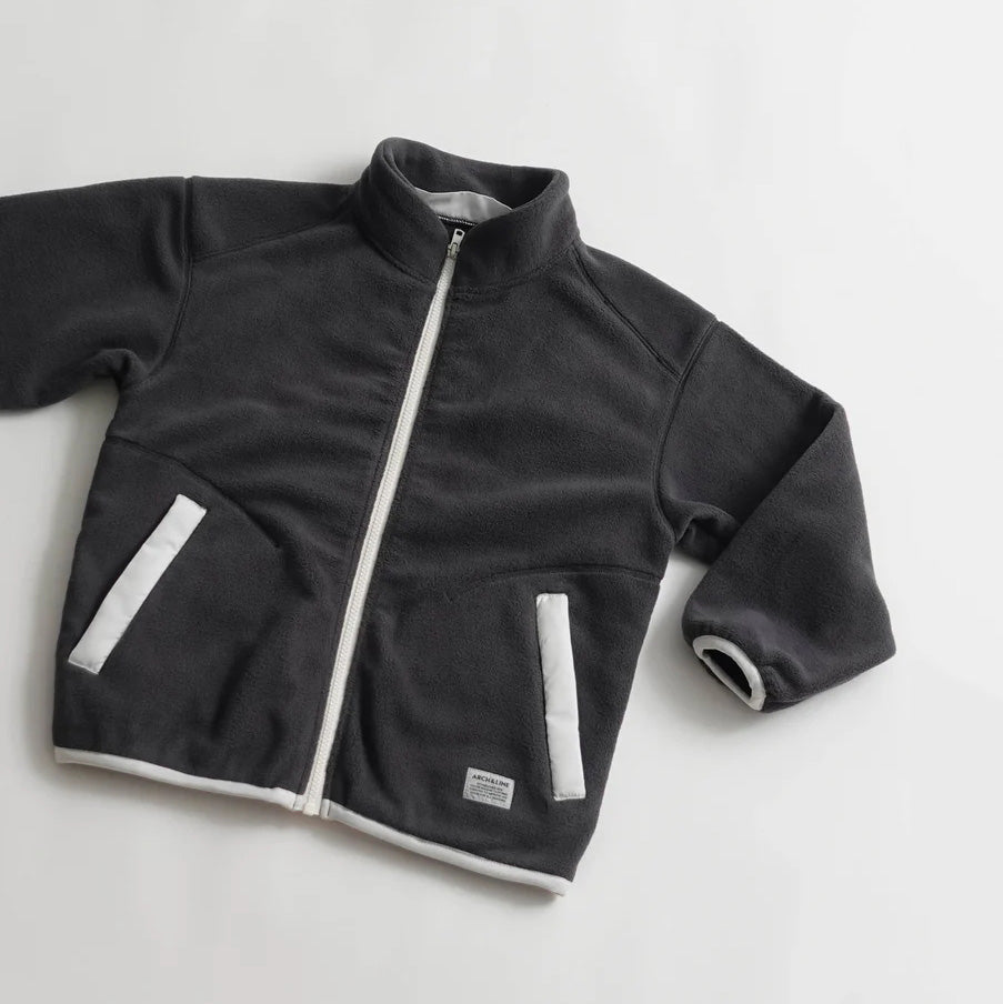 Boys & Girls Dark Grey Fleece Jacket