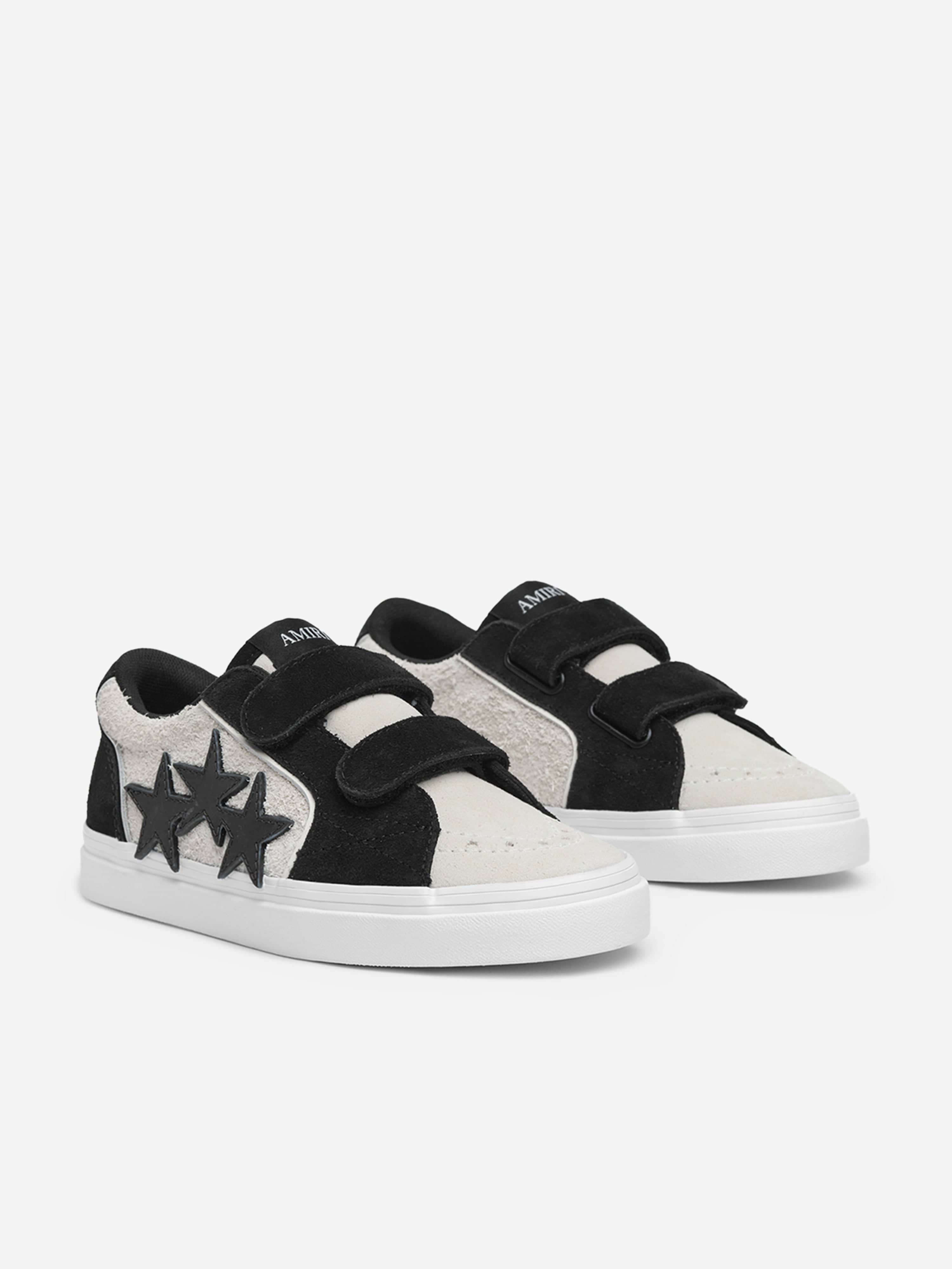 Kids Leather Sunset Skate Low Trainers in Black