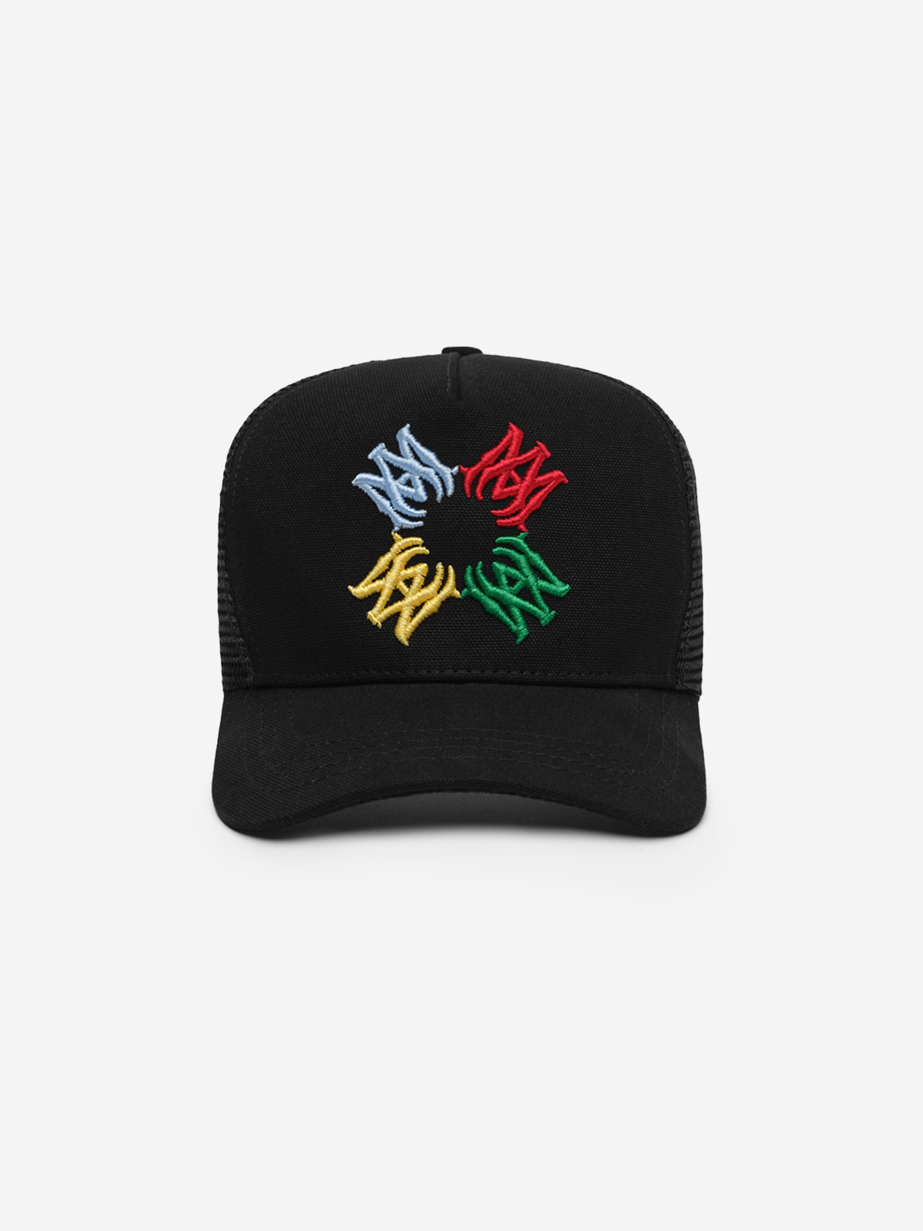 Kids Scribble MA Quad Trucker Cap in Black
