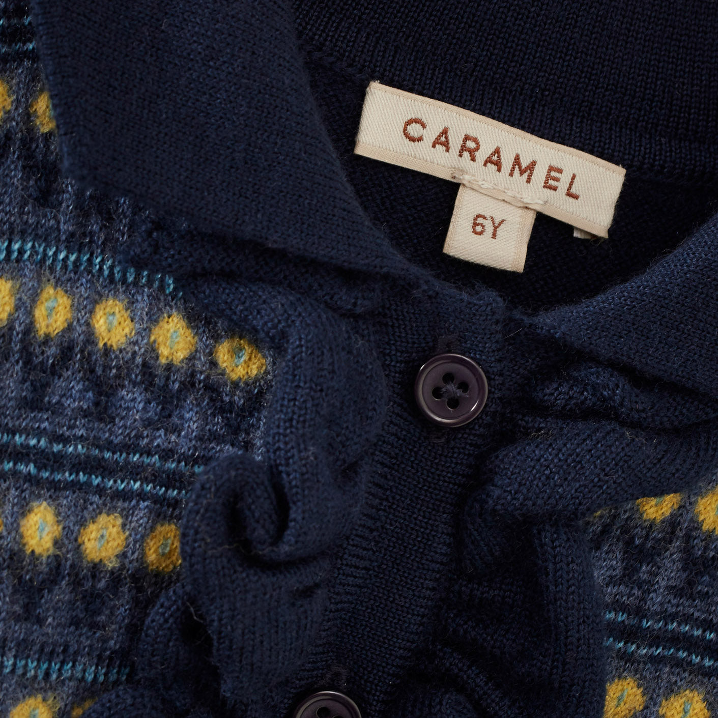 Girls Navy Wool Dress