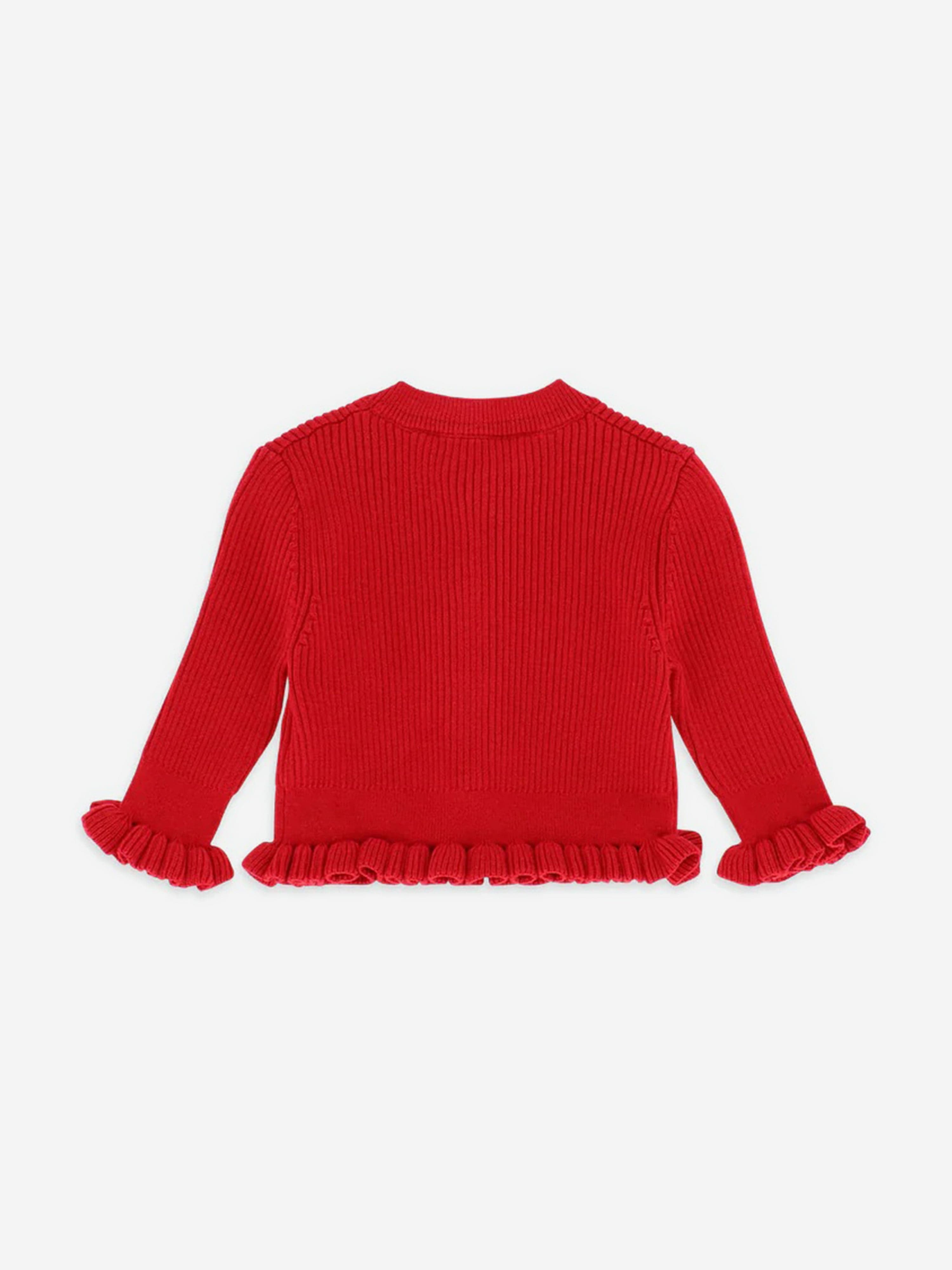 Baby Girls Tyler Knitted Cardigan in Red