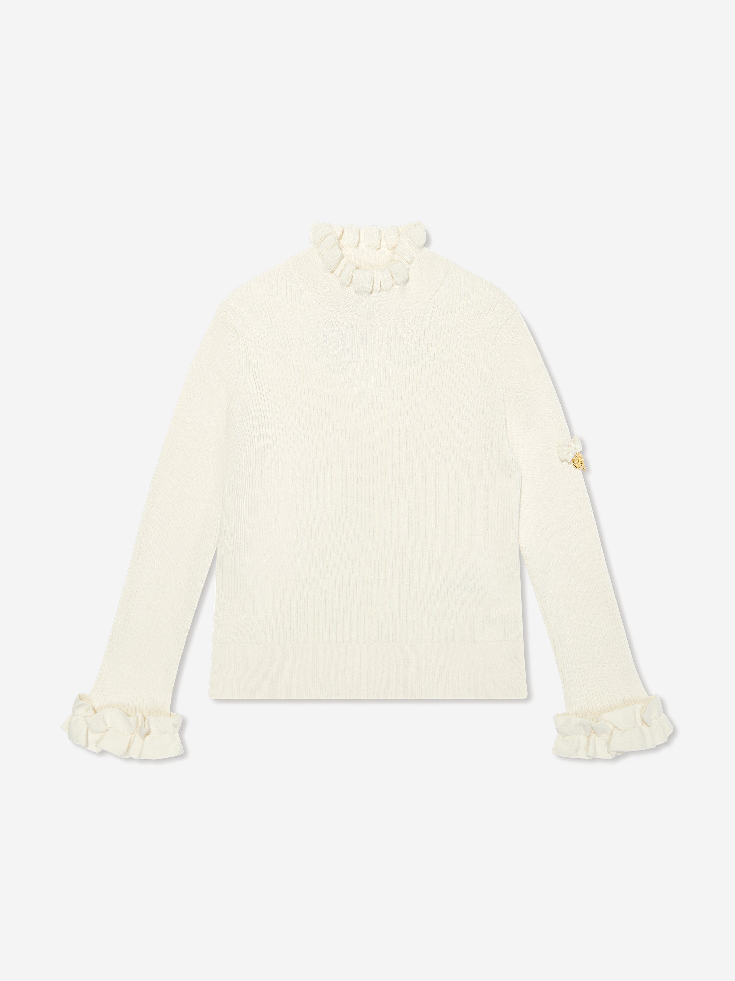 Angels Face Girls Elma Ribbed Jumper in Ivory