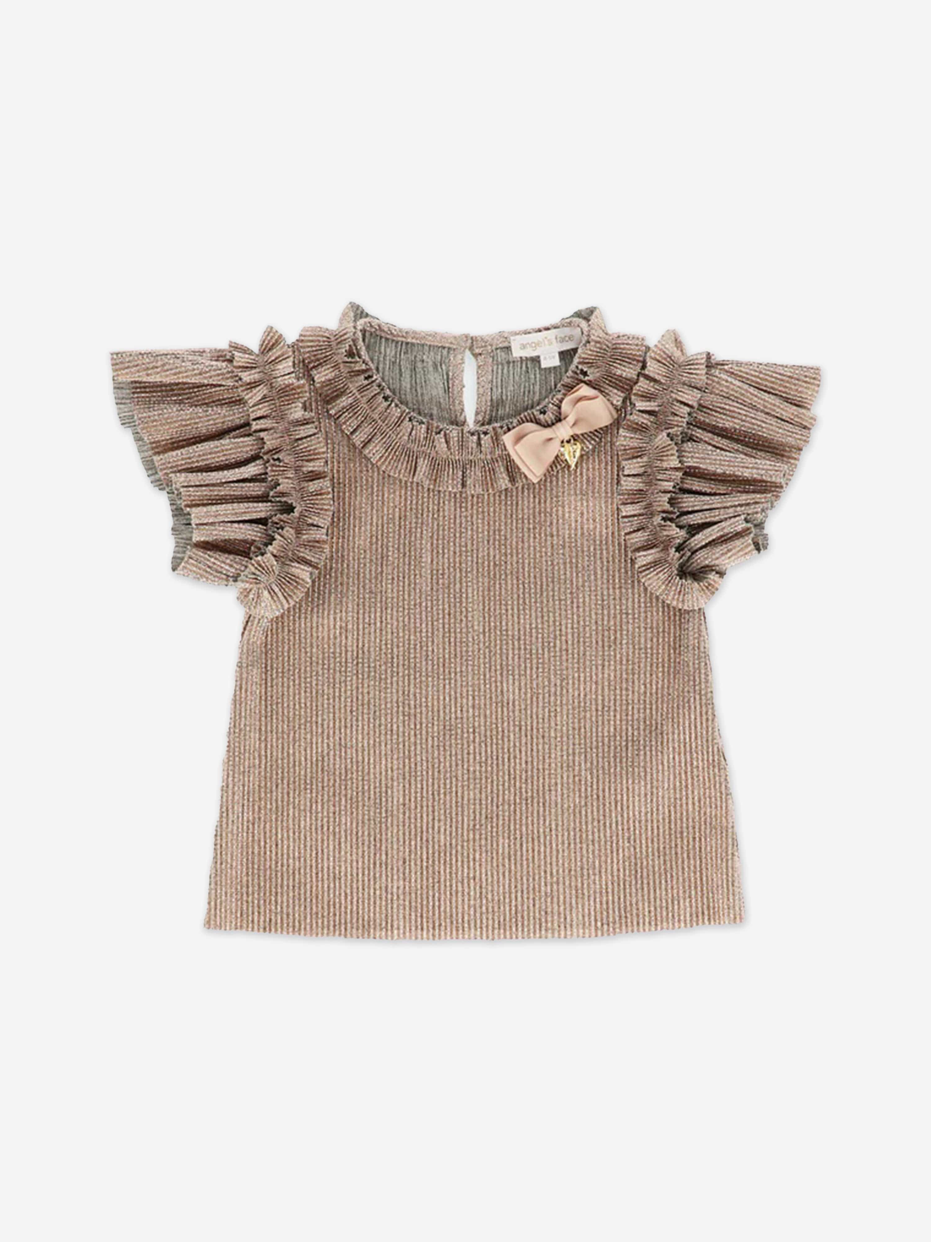 Girls Fortune Pleated Set in Gold