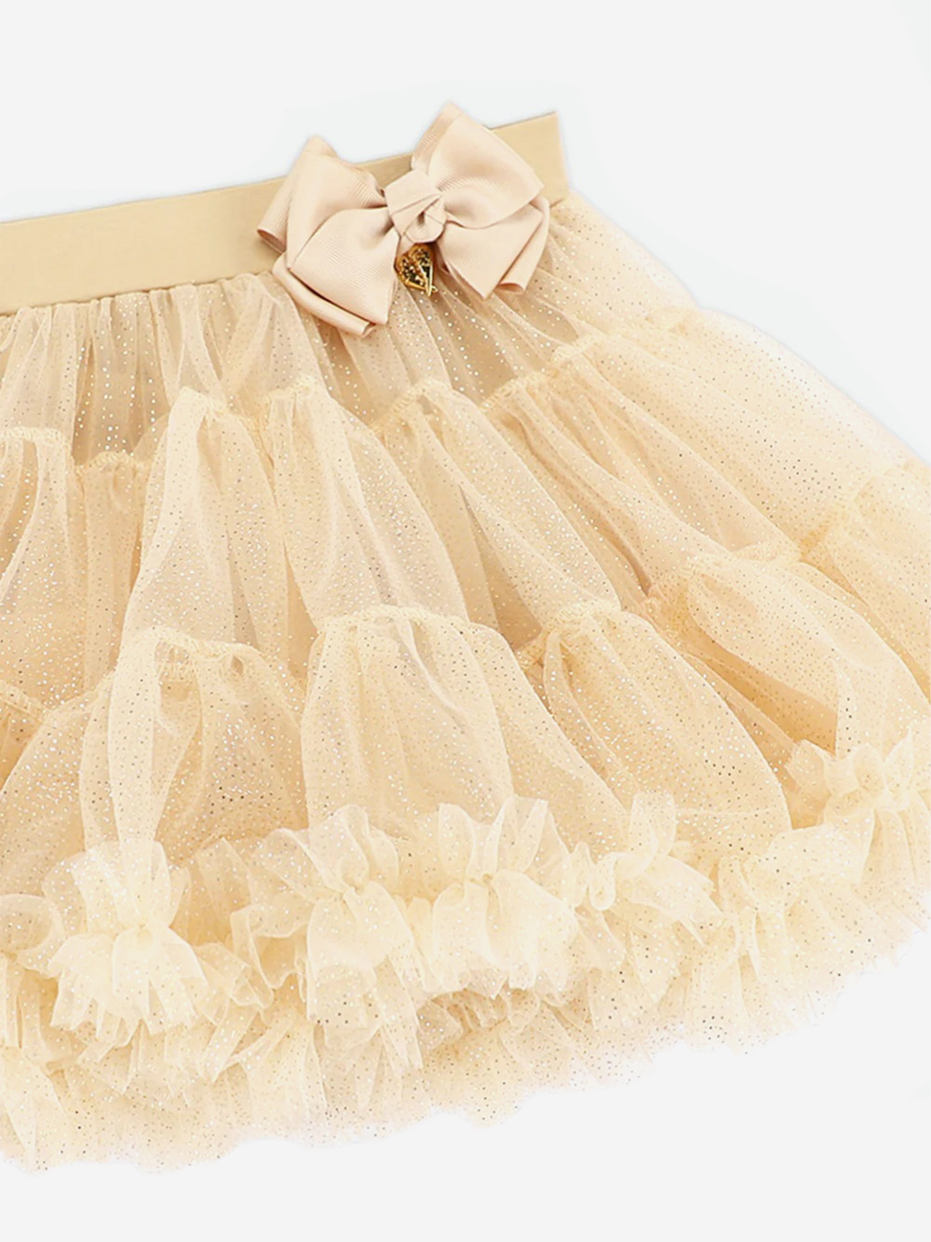 Angels Face Girls Pixie Sparkle Tutu in Beige