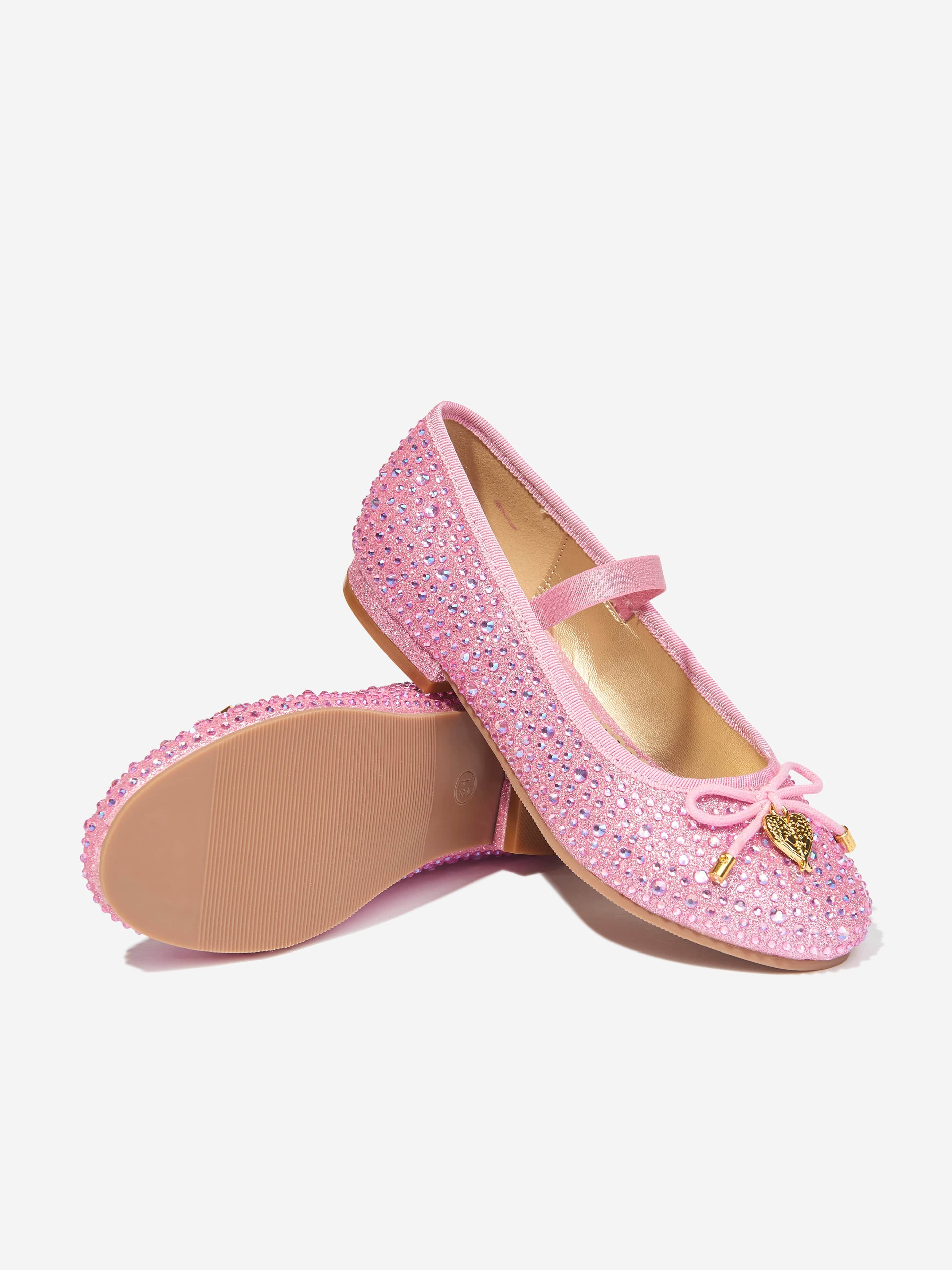Girls Maya Crystal Pumps in Pink
