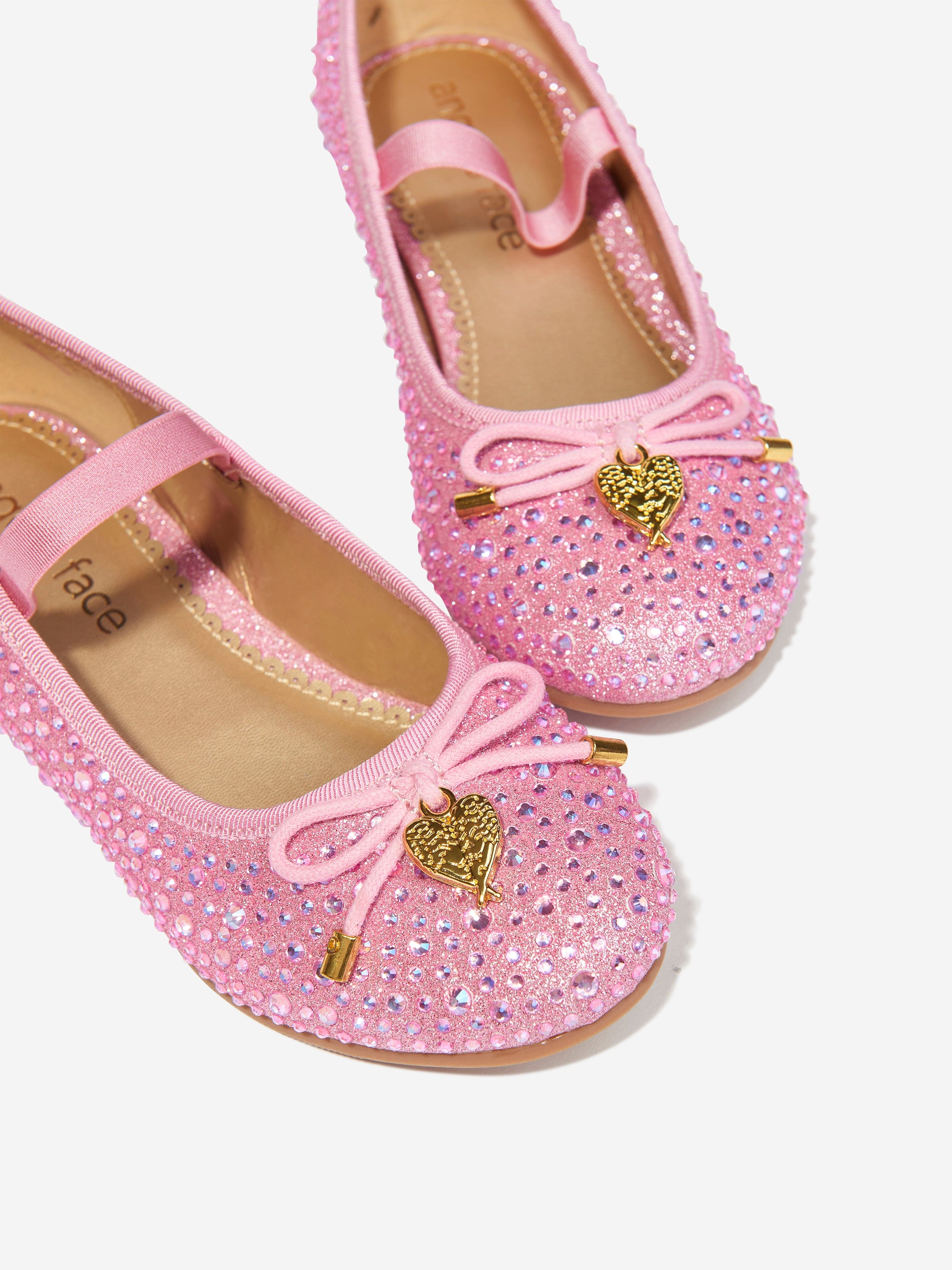 Girls Maya Crystal Pumps in Pink