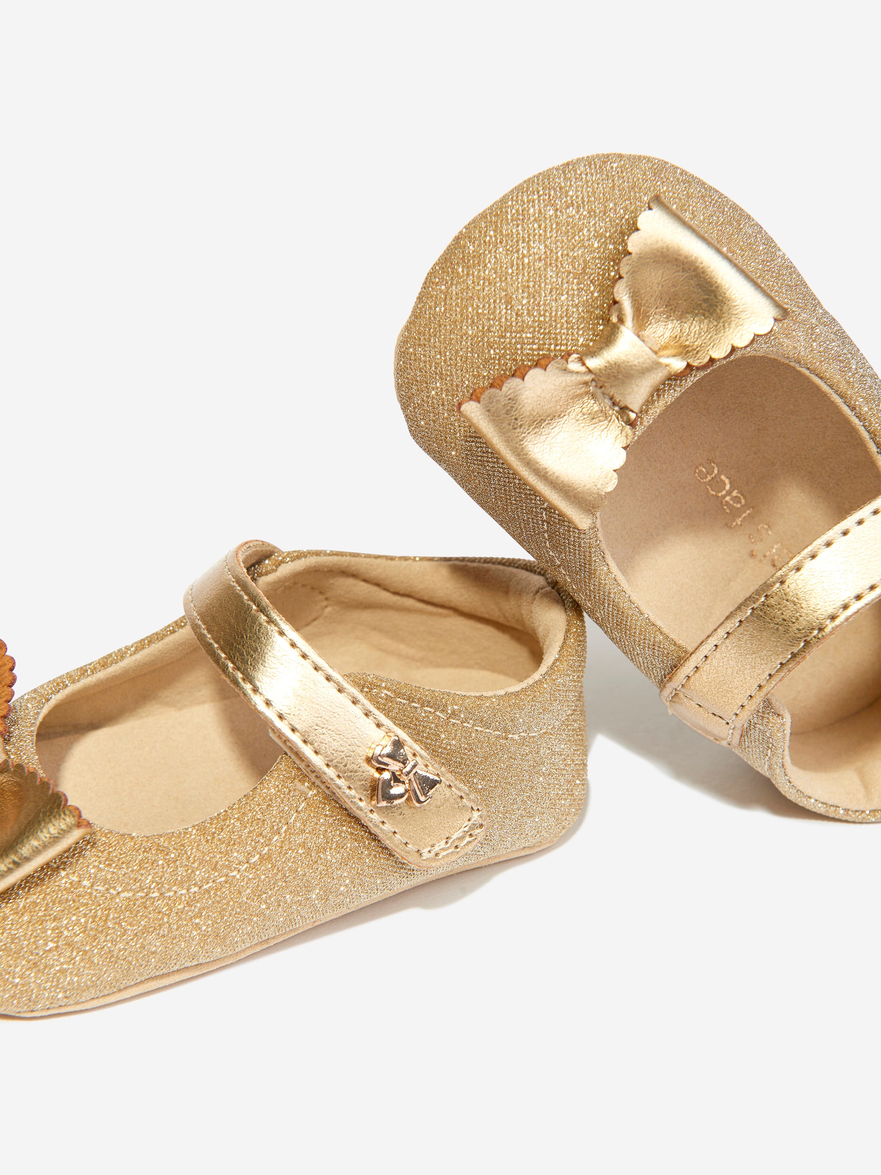 Baby Girls Maxine Glitter Shoes in Gold