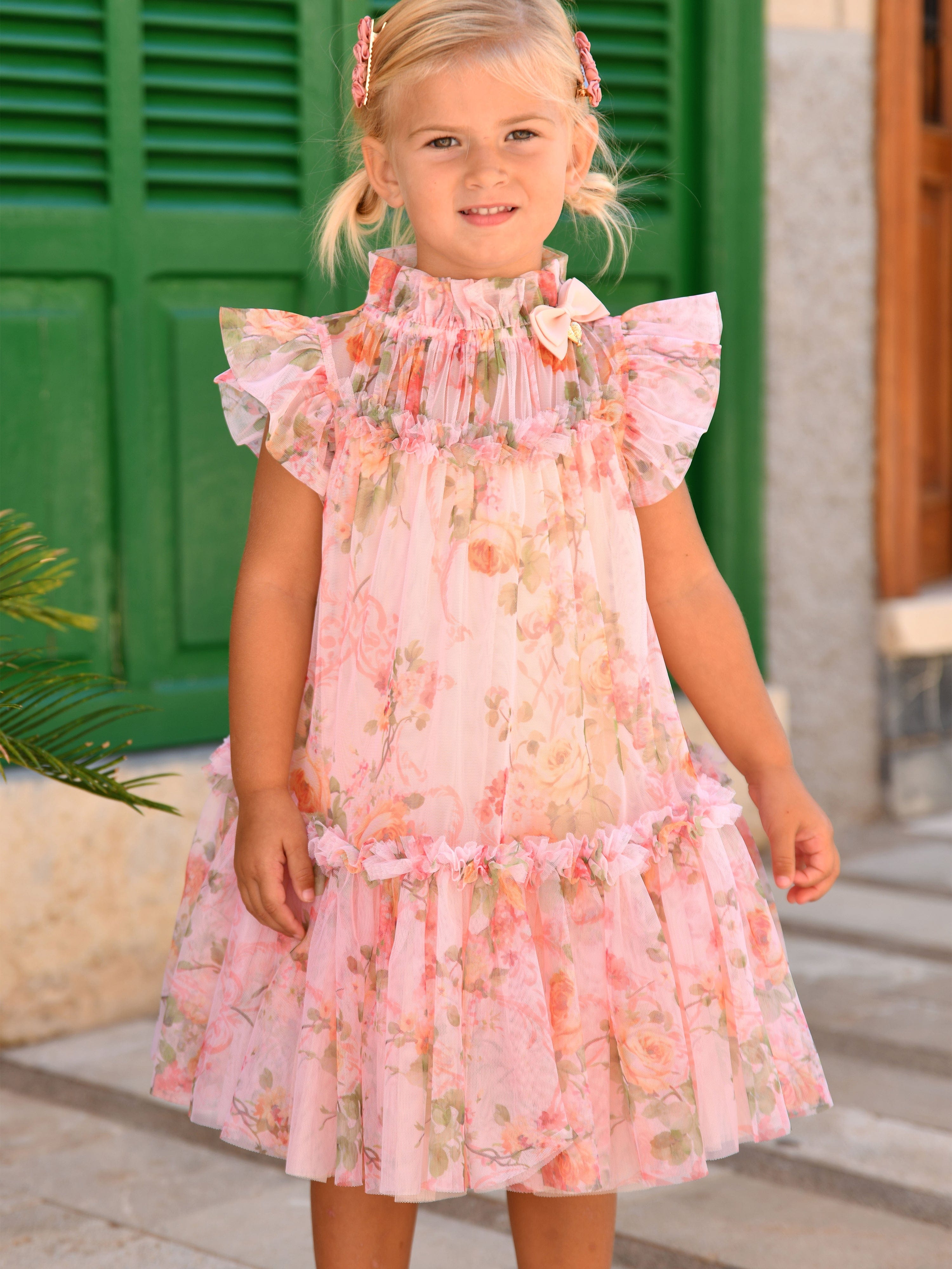 Girls Marigold Primrose Dress in Pink