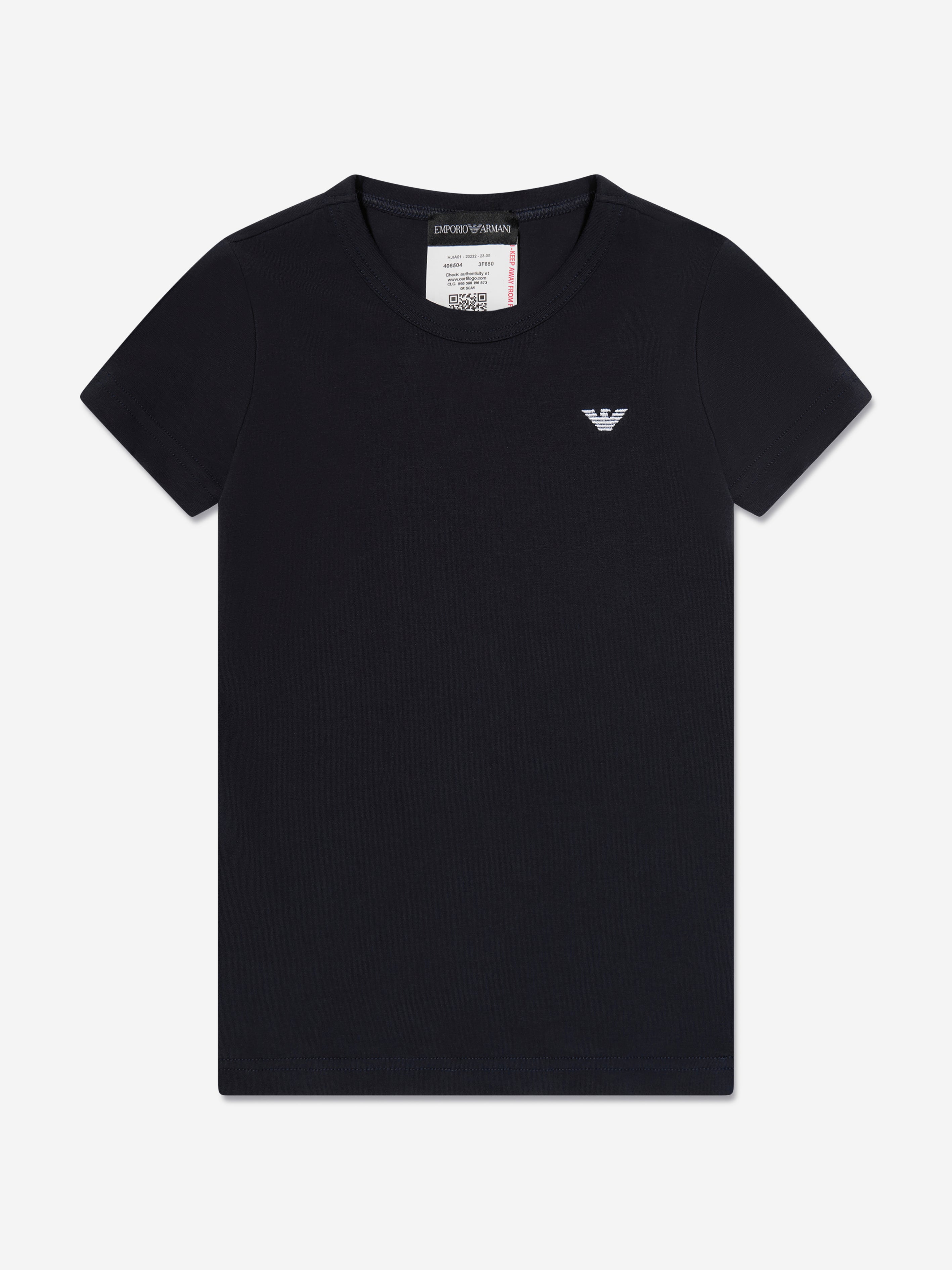 Emporio Armani Boys 2 Pack T-Shirt Set in Navy
