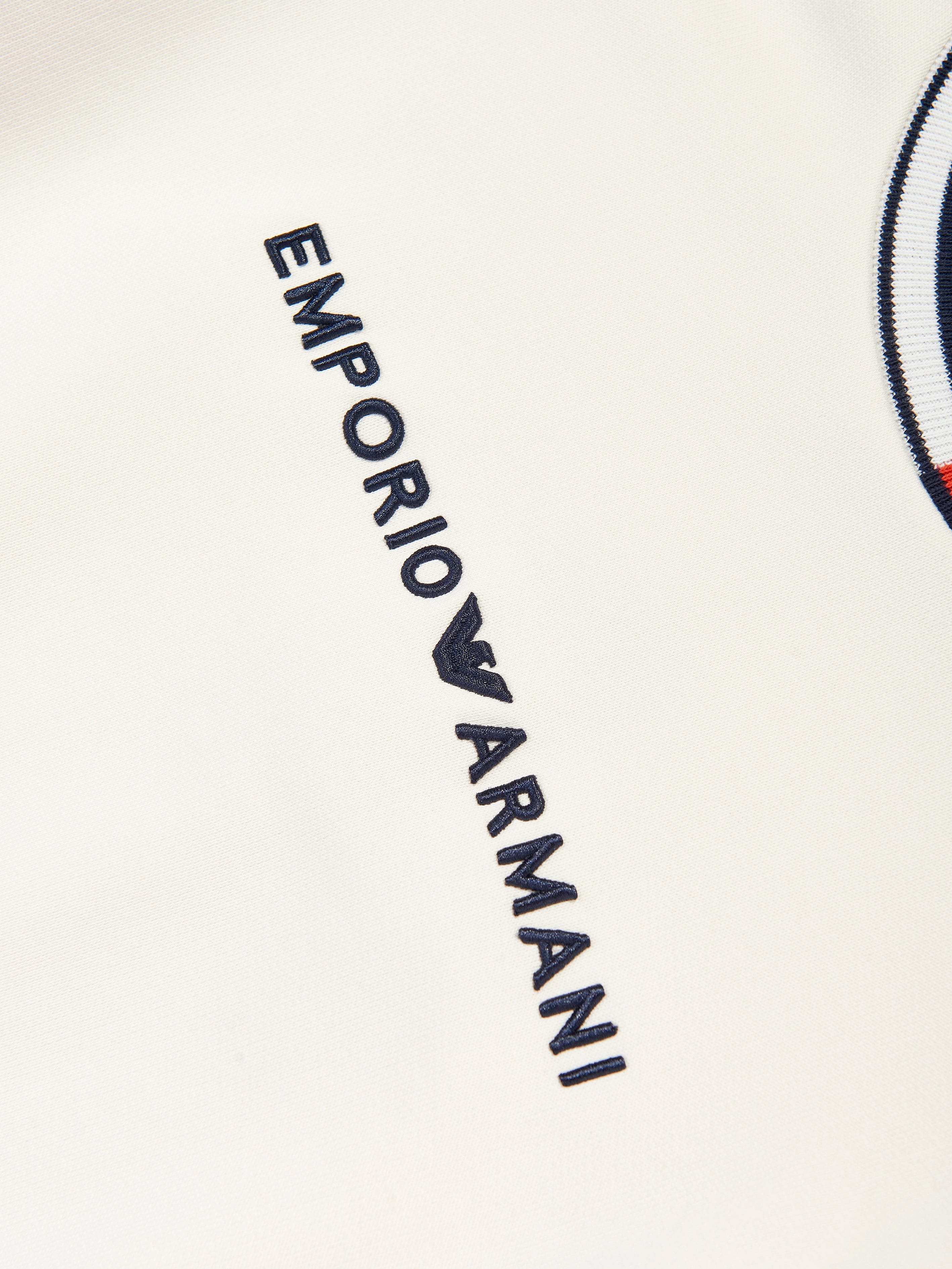 Emporio Armani Kids Logo Sweatshirt in Ivory