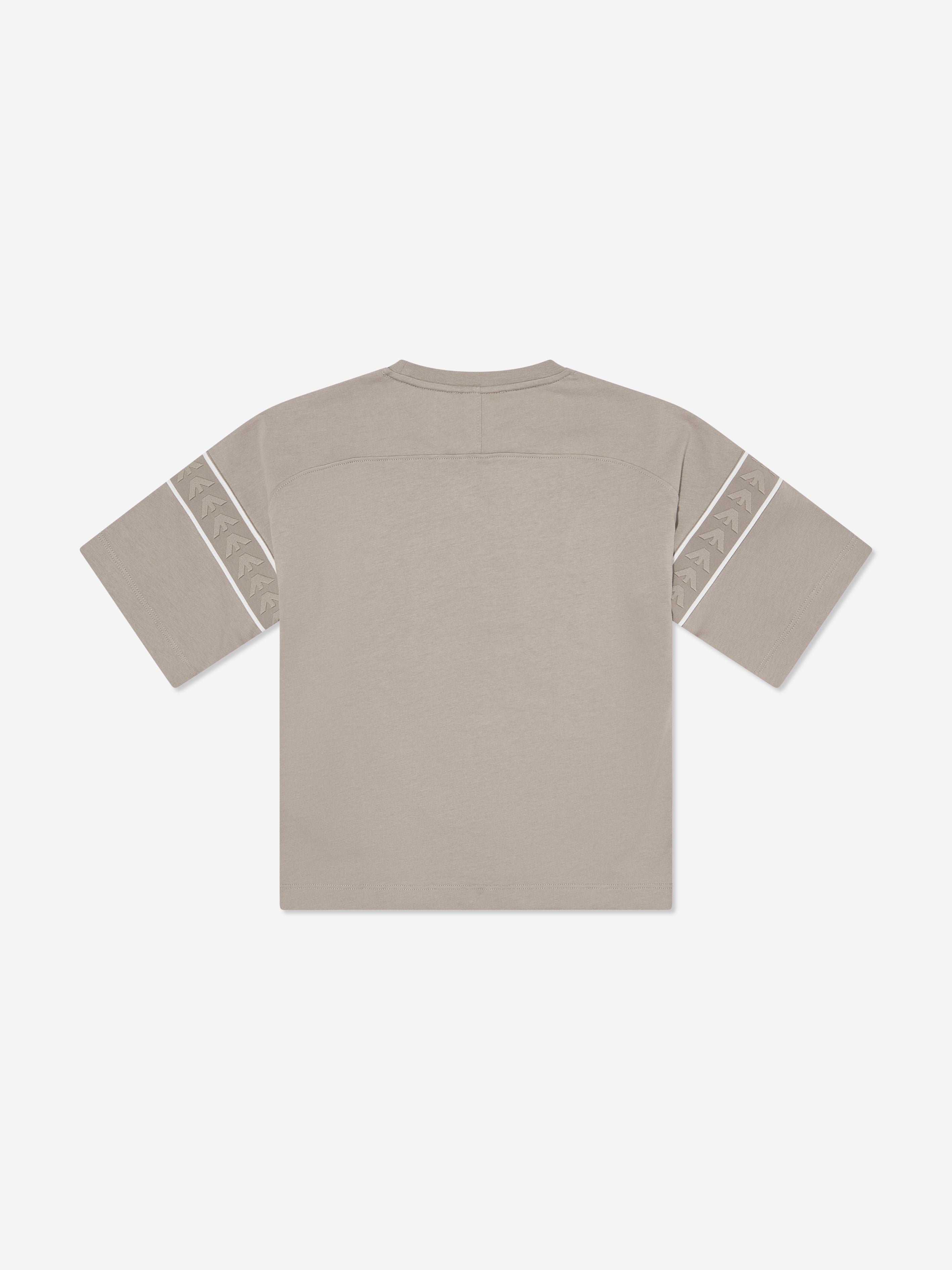 Emporio Armani Boys Logo T-Shirt in Beige