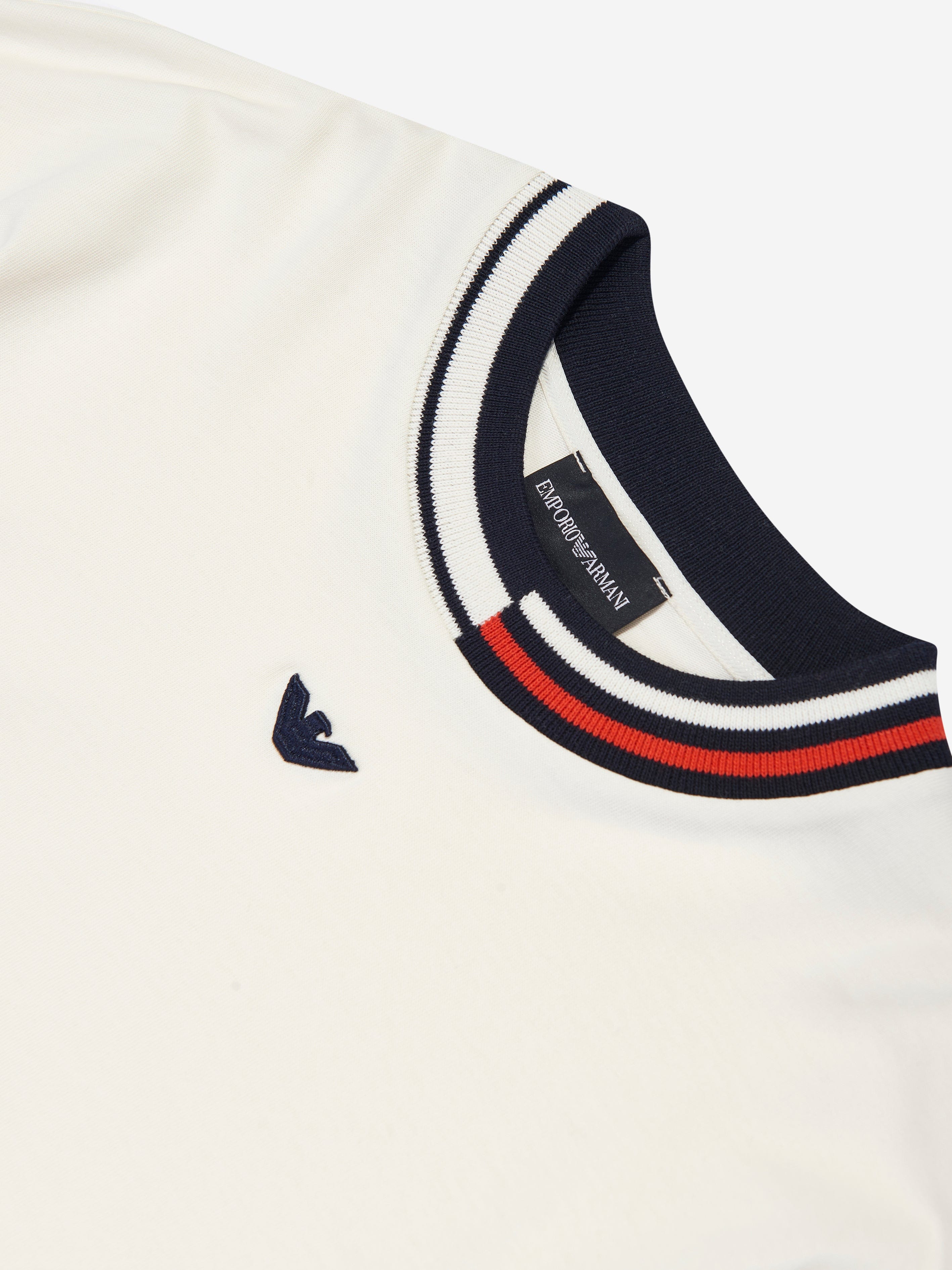Emporio Armani Boys Logo T-Shirt in Ivory