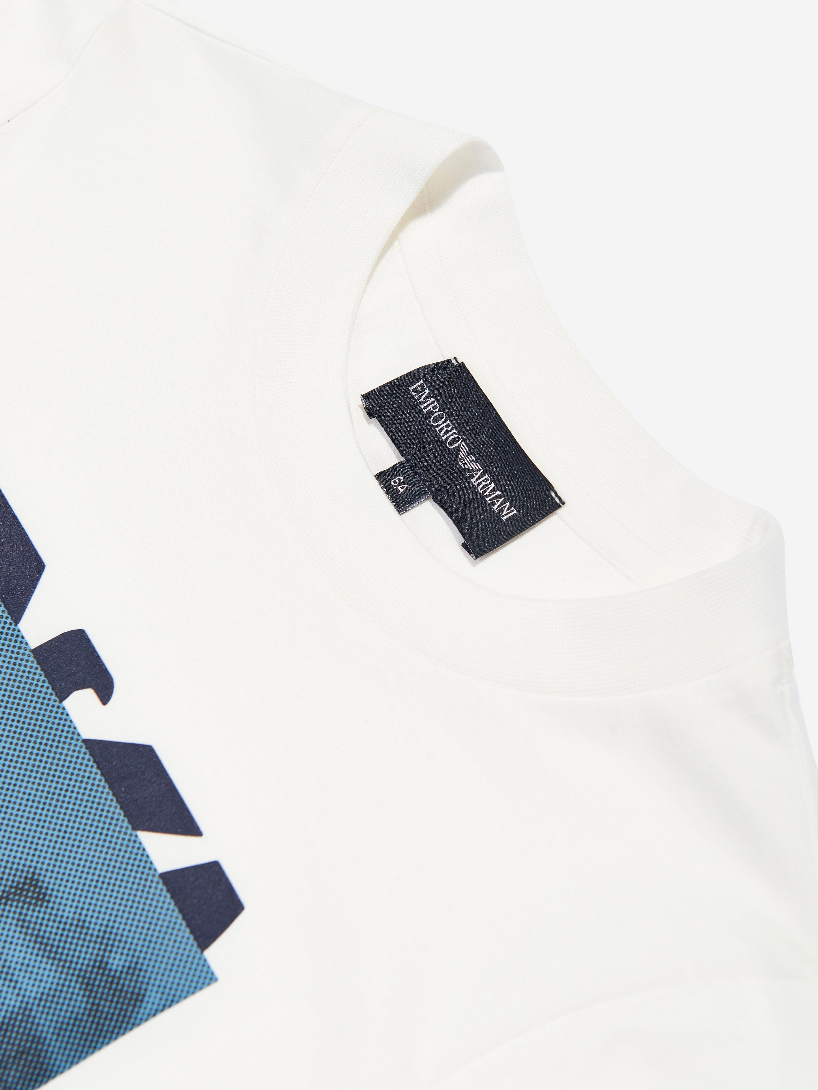 Emporio Armani Boys Long Sleeve T-Shirt in White