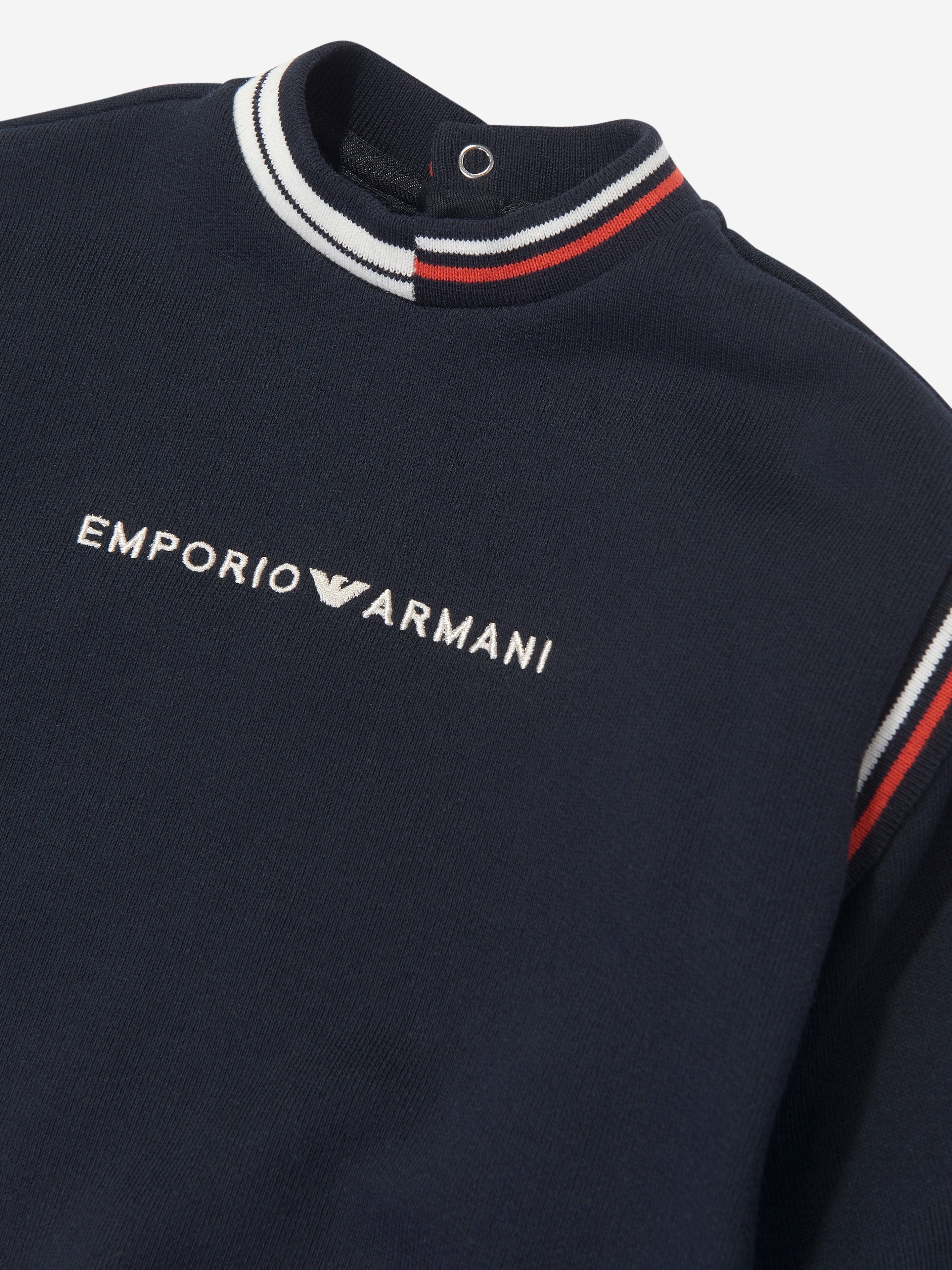 Emporio Armani Baby Boys Logo Sweatshirt in Navy