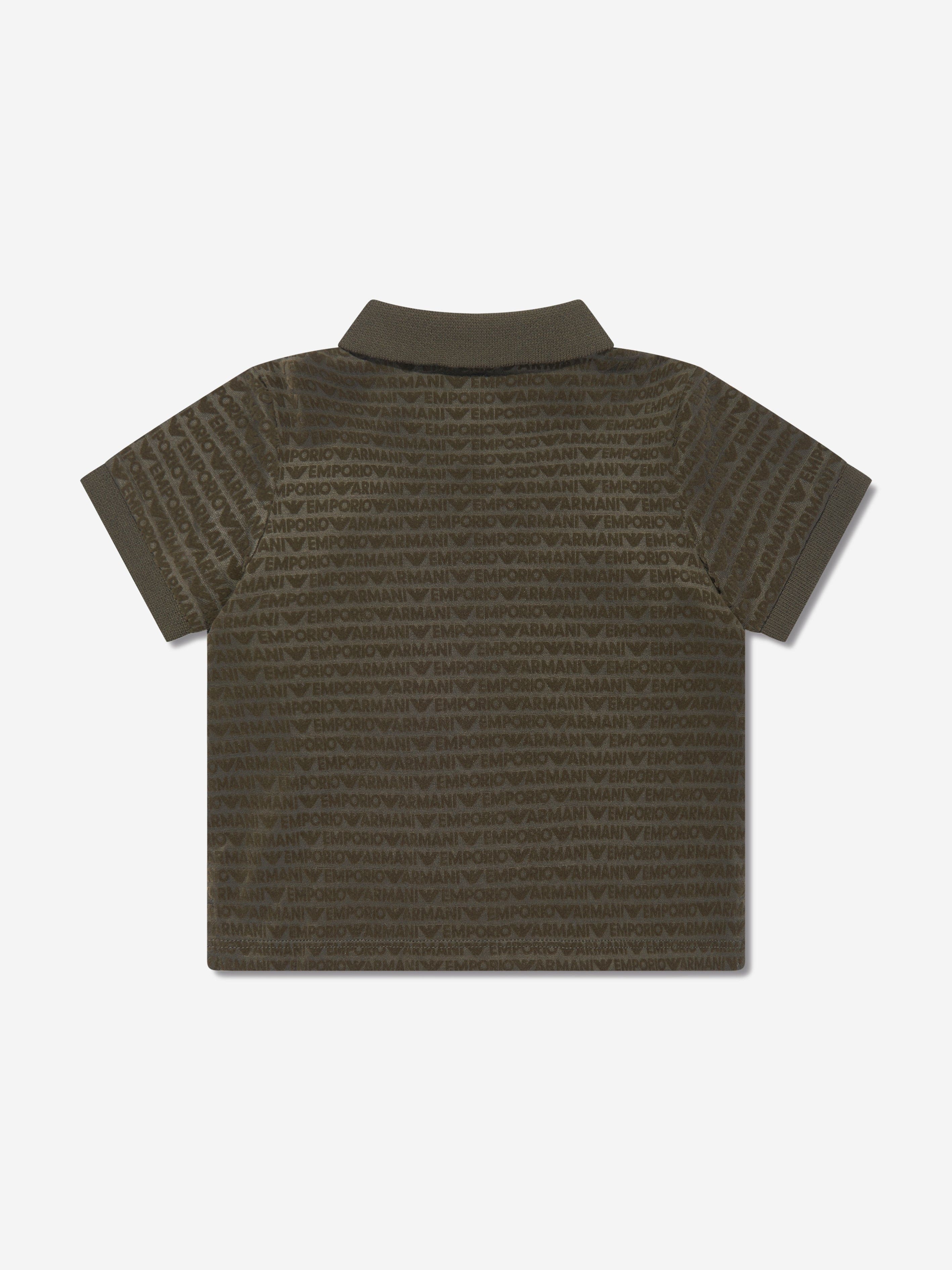 Emporio Armani Baby Boys Logo Polo Shirt in Green