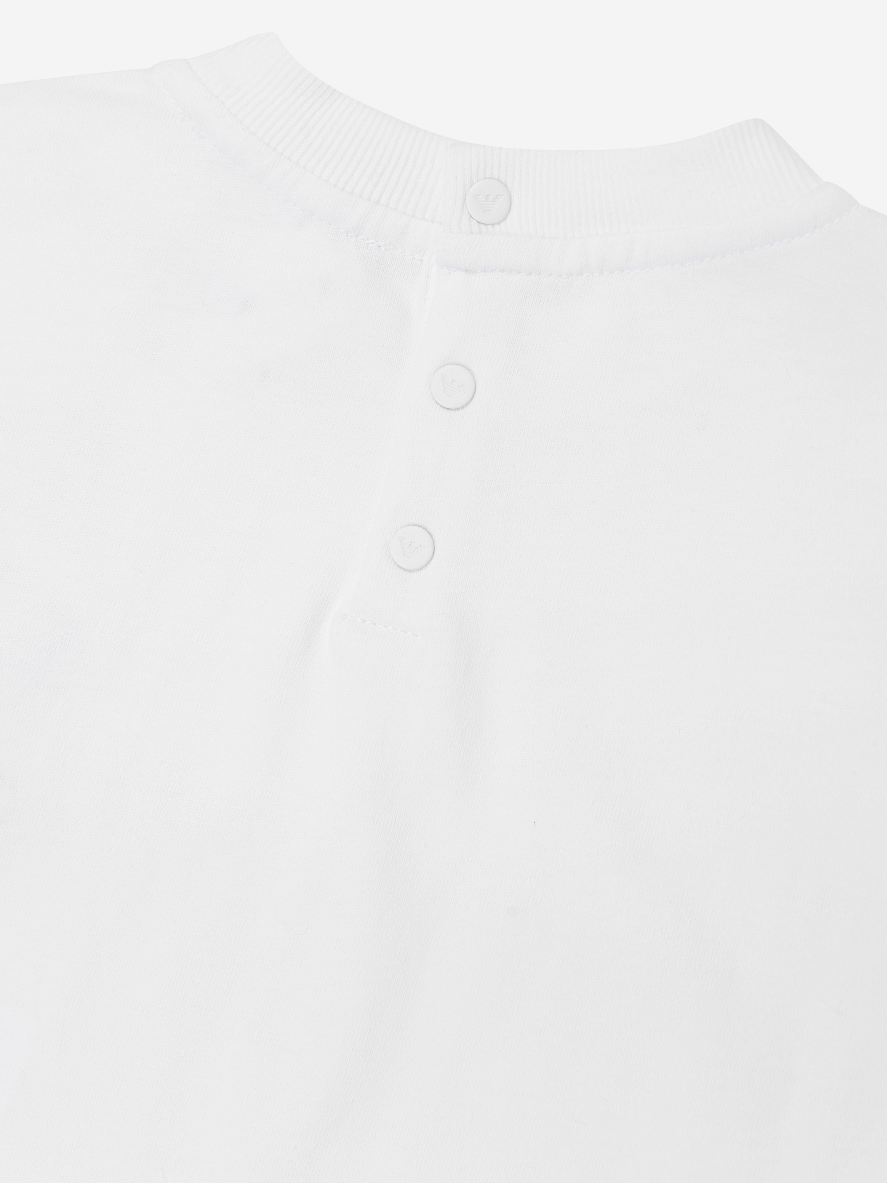 Emporio Armani Baby Boys Applique T-Shirt in White