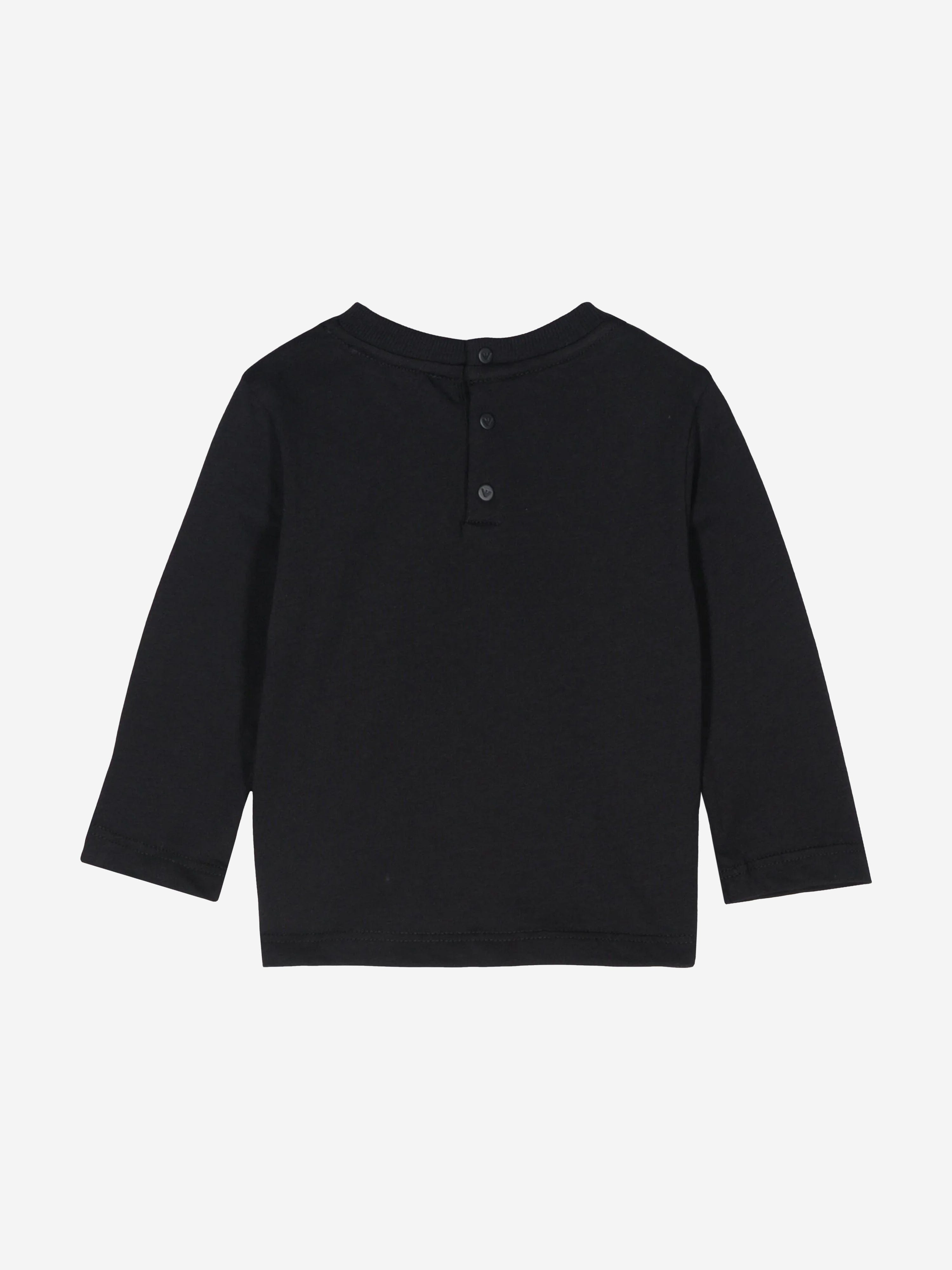 Emporio Armani Baby Boys Long Sleeve T-Shirt in Navy