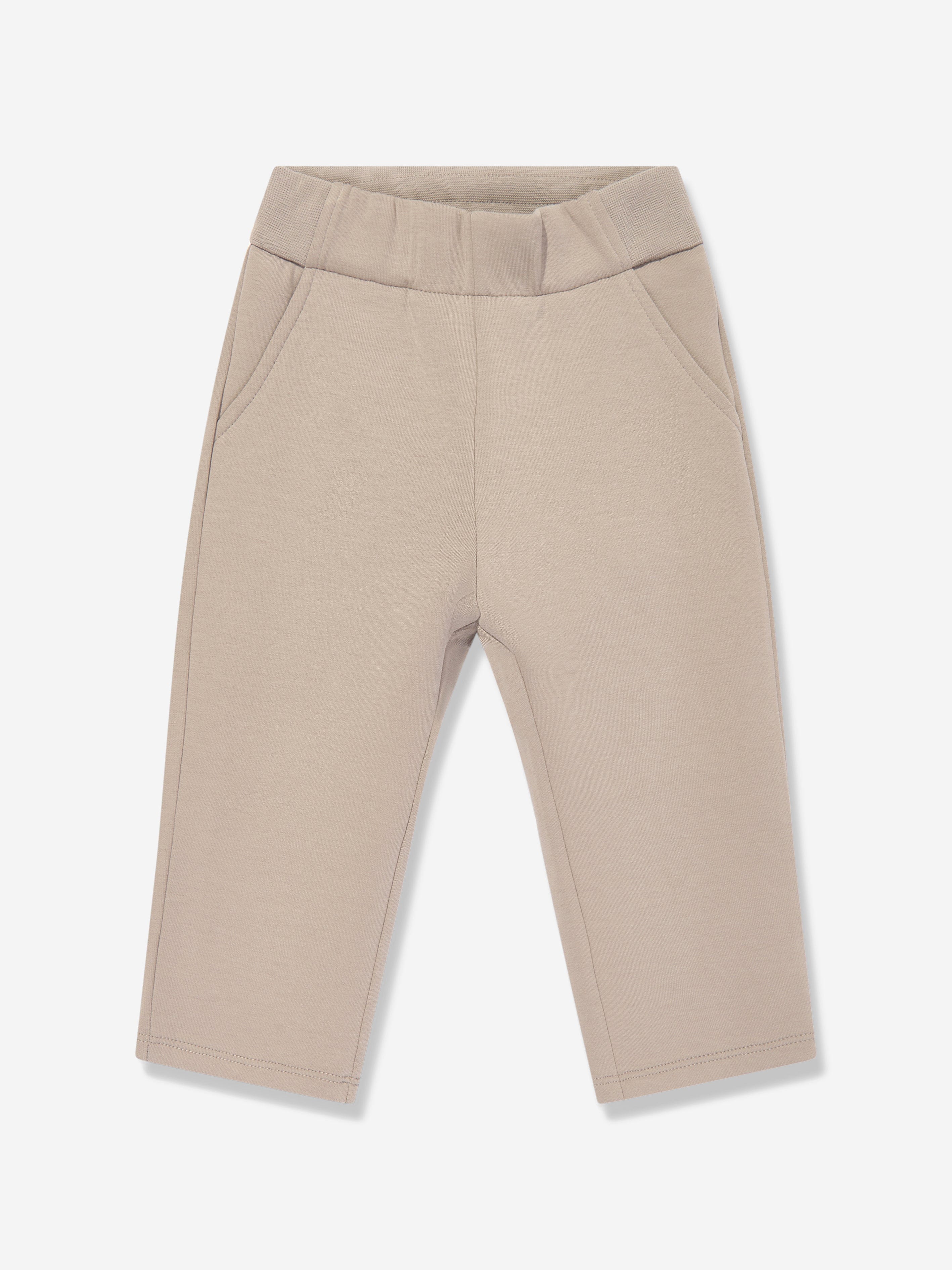 Emporio Armani Baby Boys Branded Tracksuit in Beige