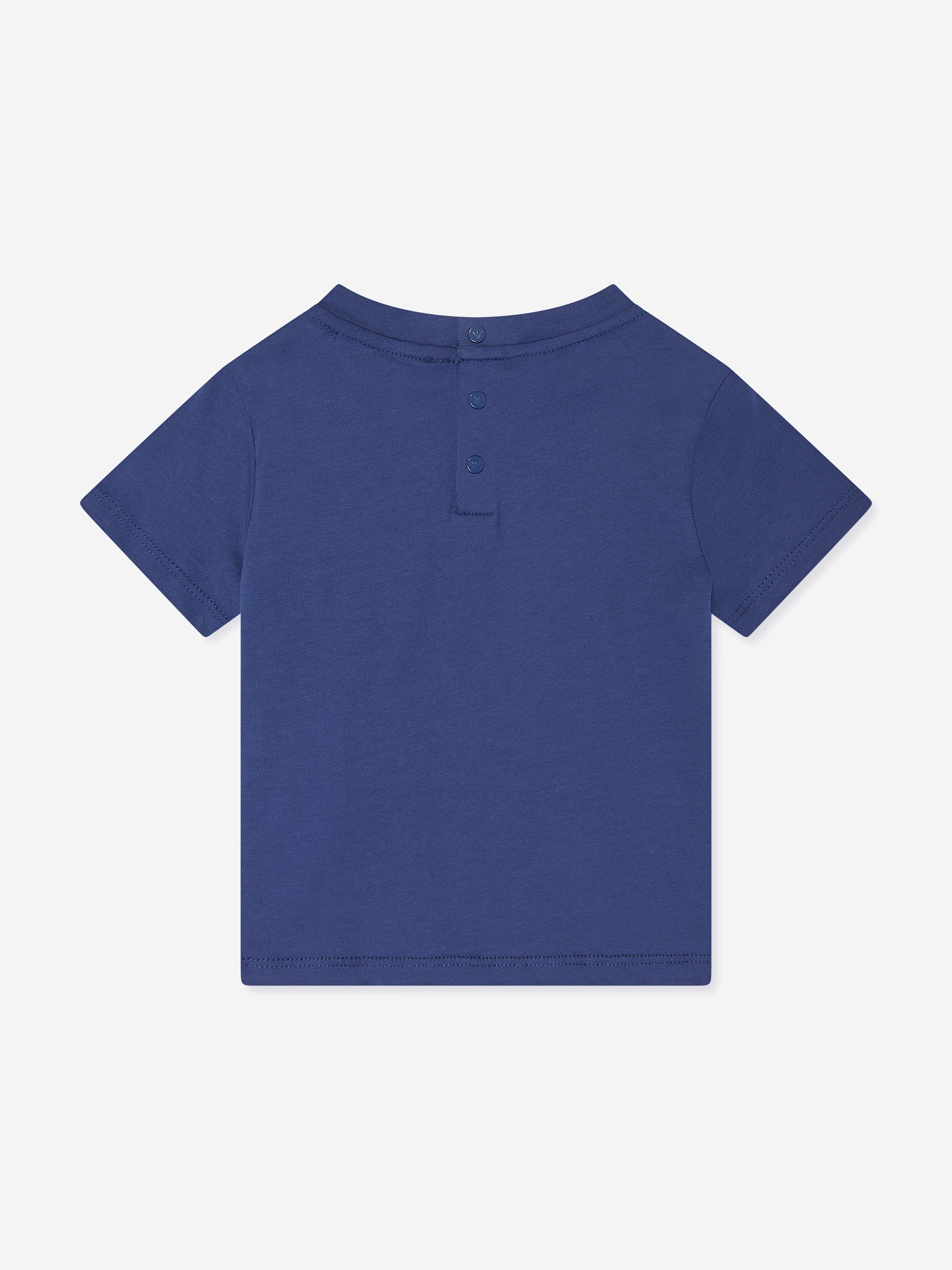 Emporio Armani Baby Boys Logo T-Shirt in Blue