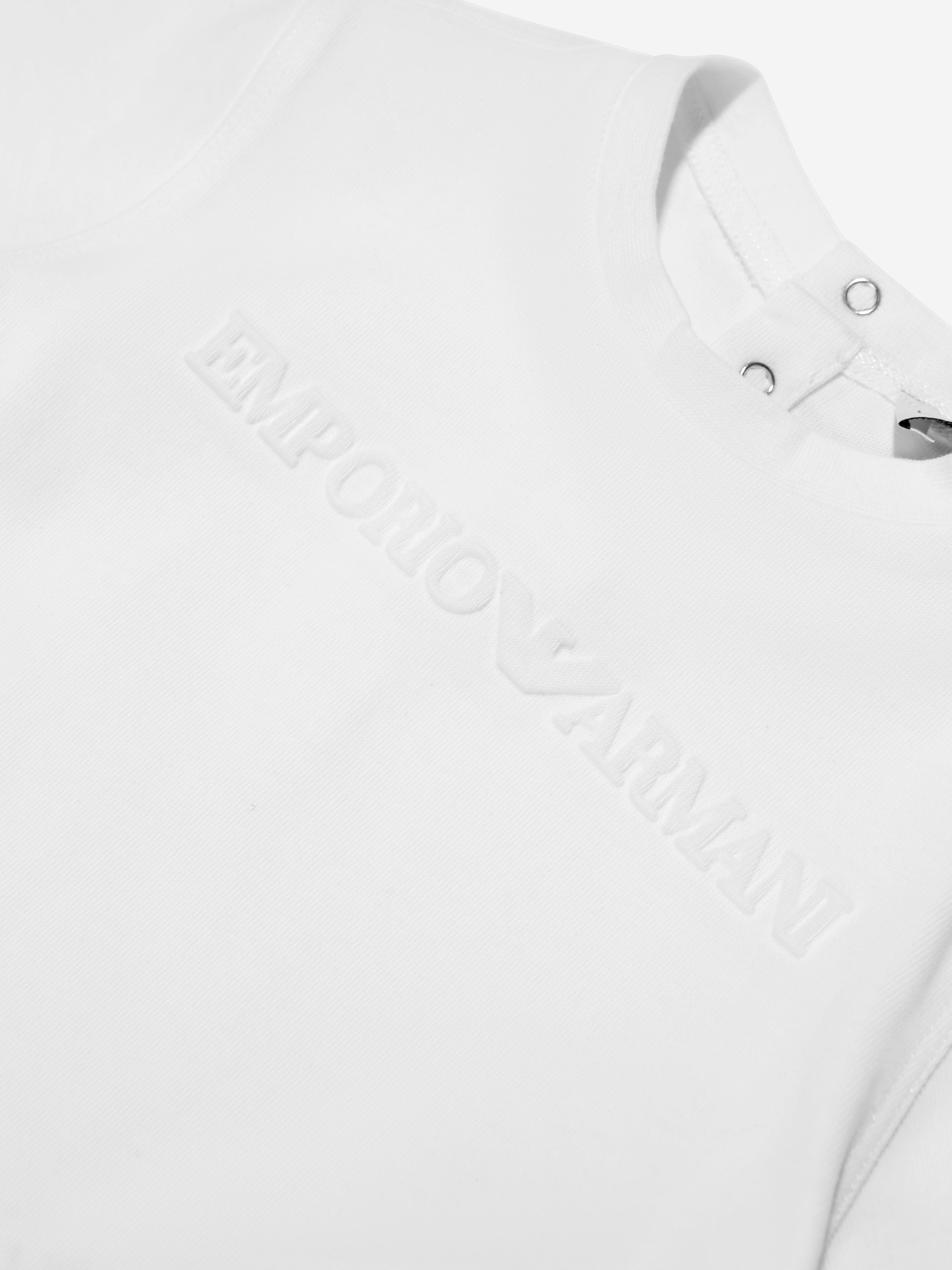 Emporio Armani Baby Boys Logo T-Shirt In White