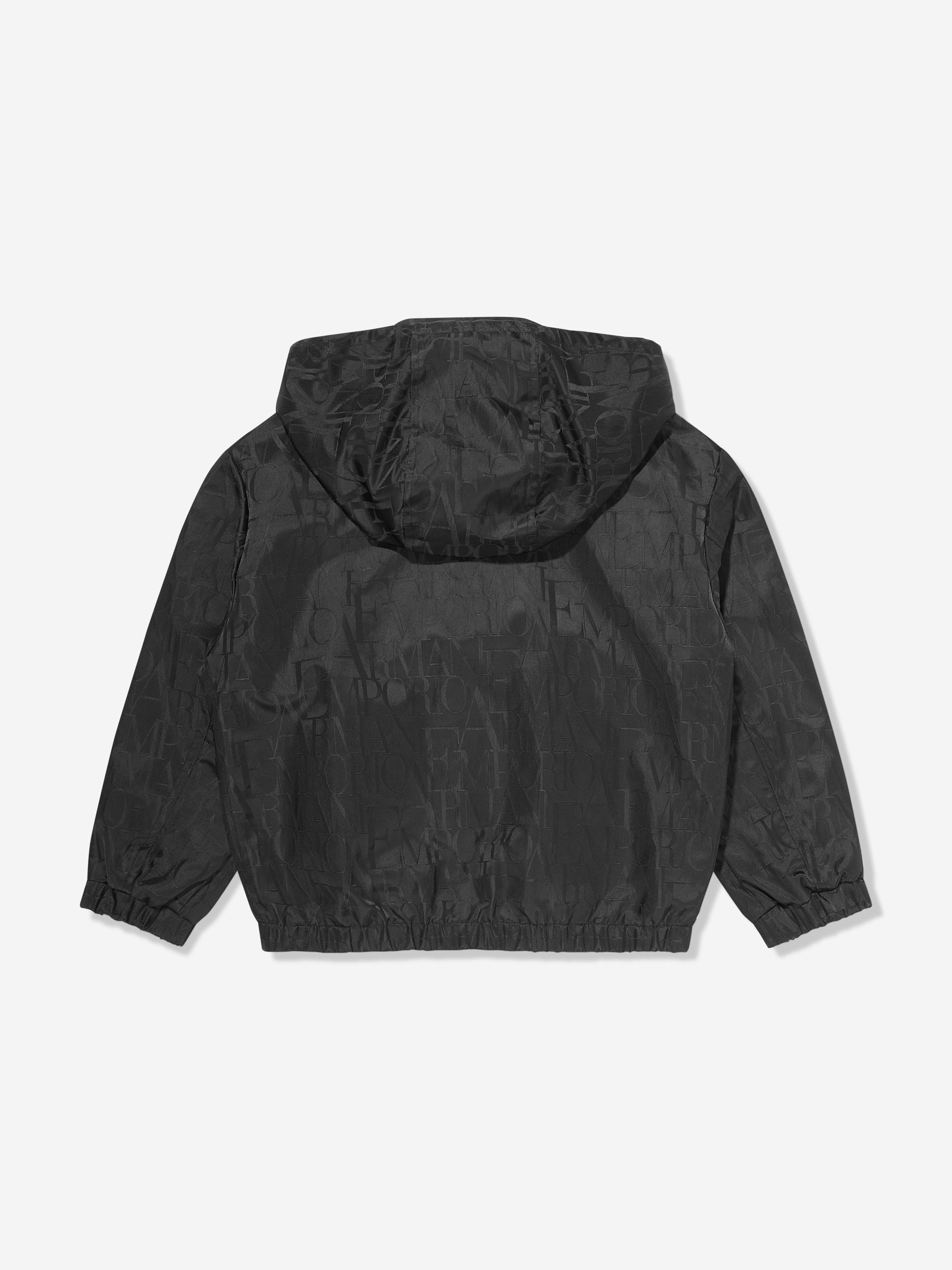 Emporio Armani Boys Detachable Hood Jacket in Navy