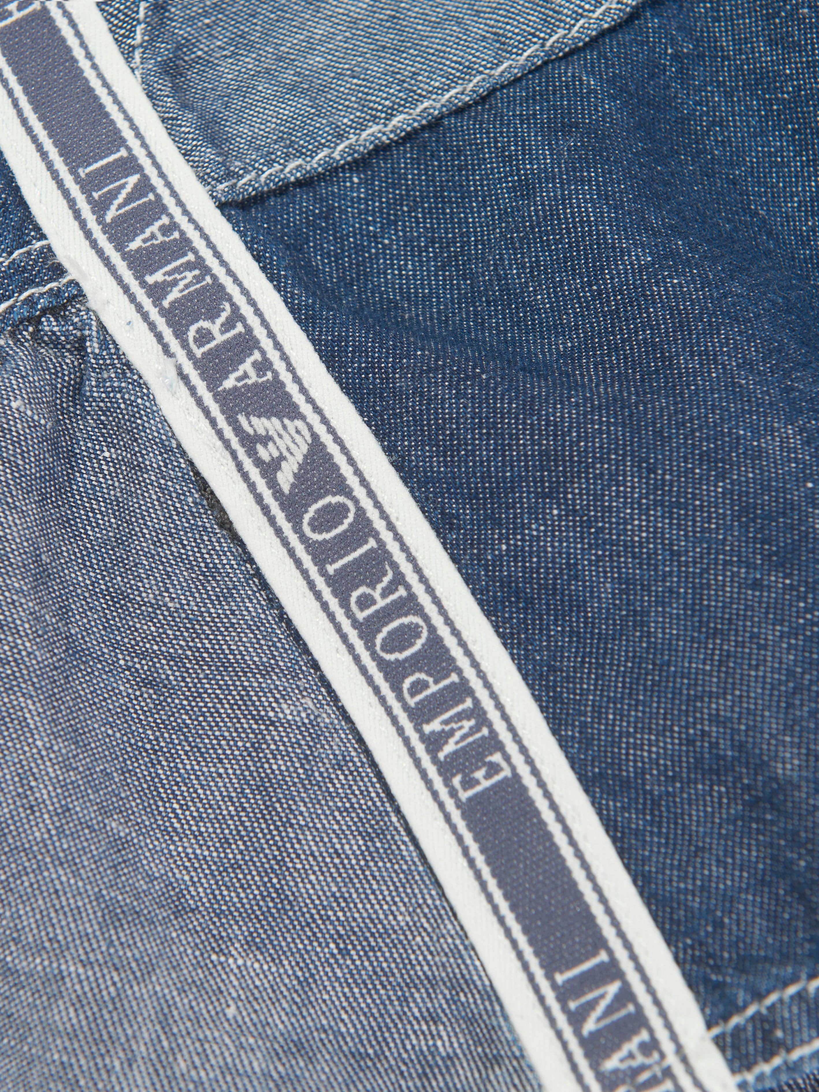 Emporio Armani Baby Girls Denim Dress in Blue
