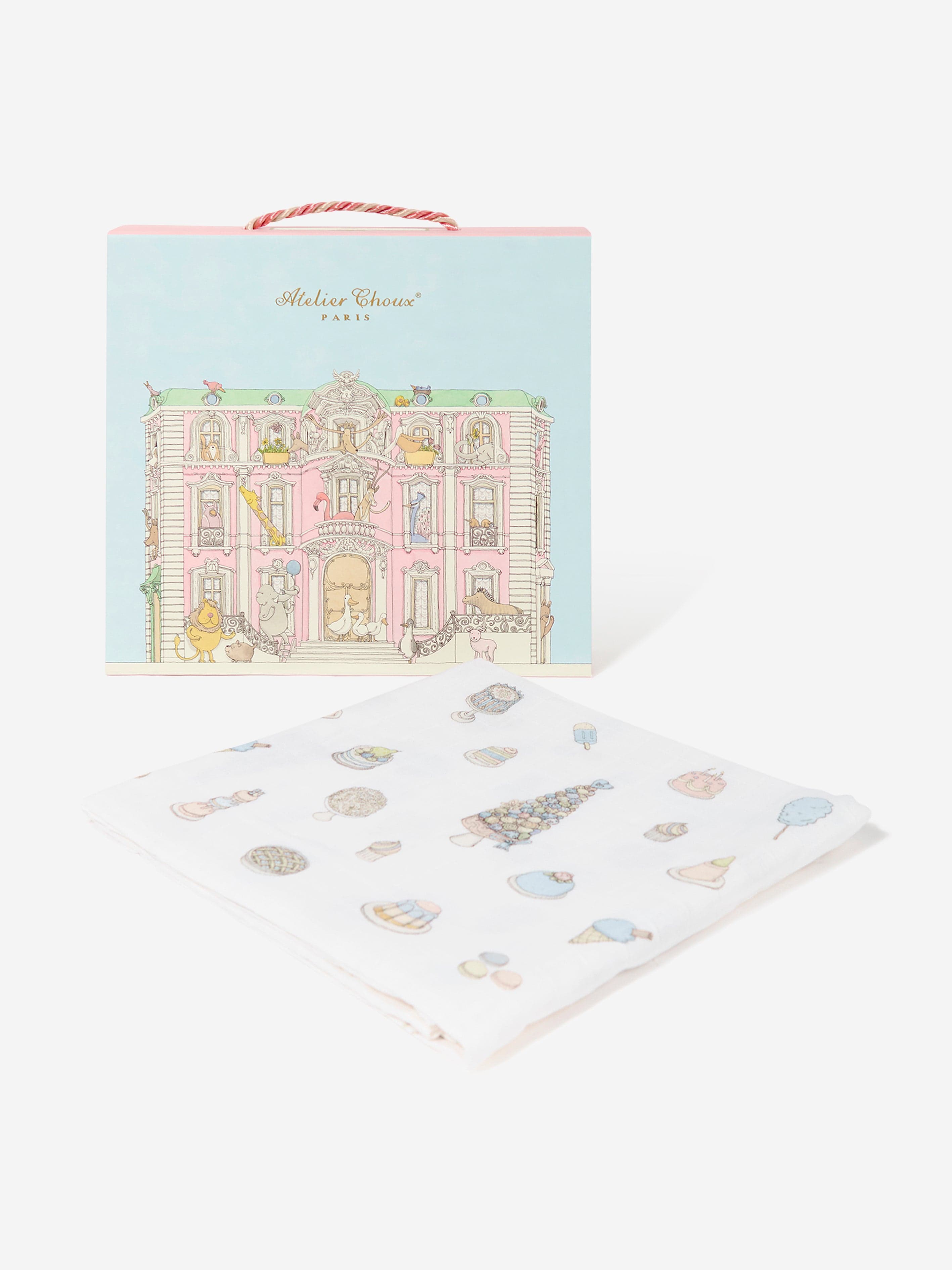 Atelier Choux Baby Boys Sweetie Pie Swaddle in Blue