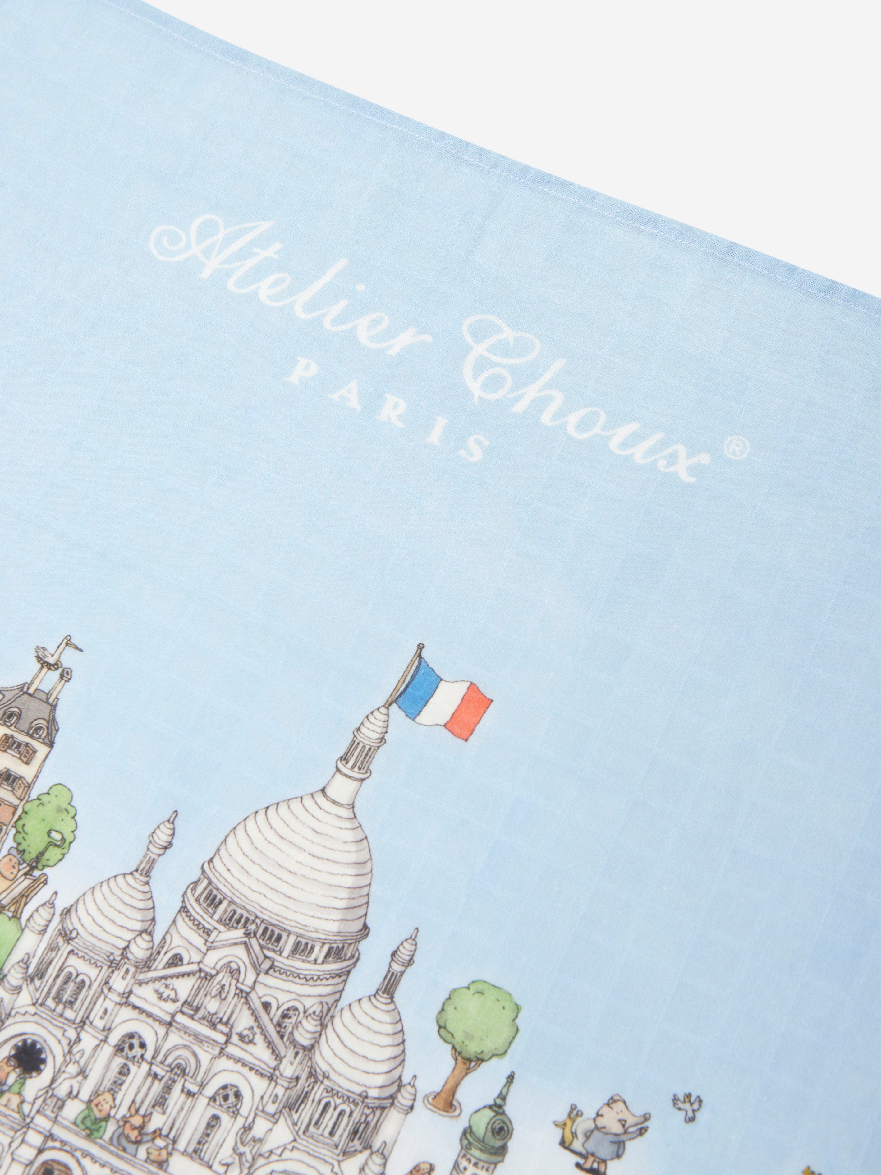 Atelier Choux Baby Paris Swaddle in White (100cm)