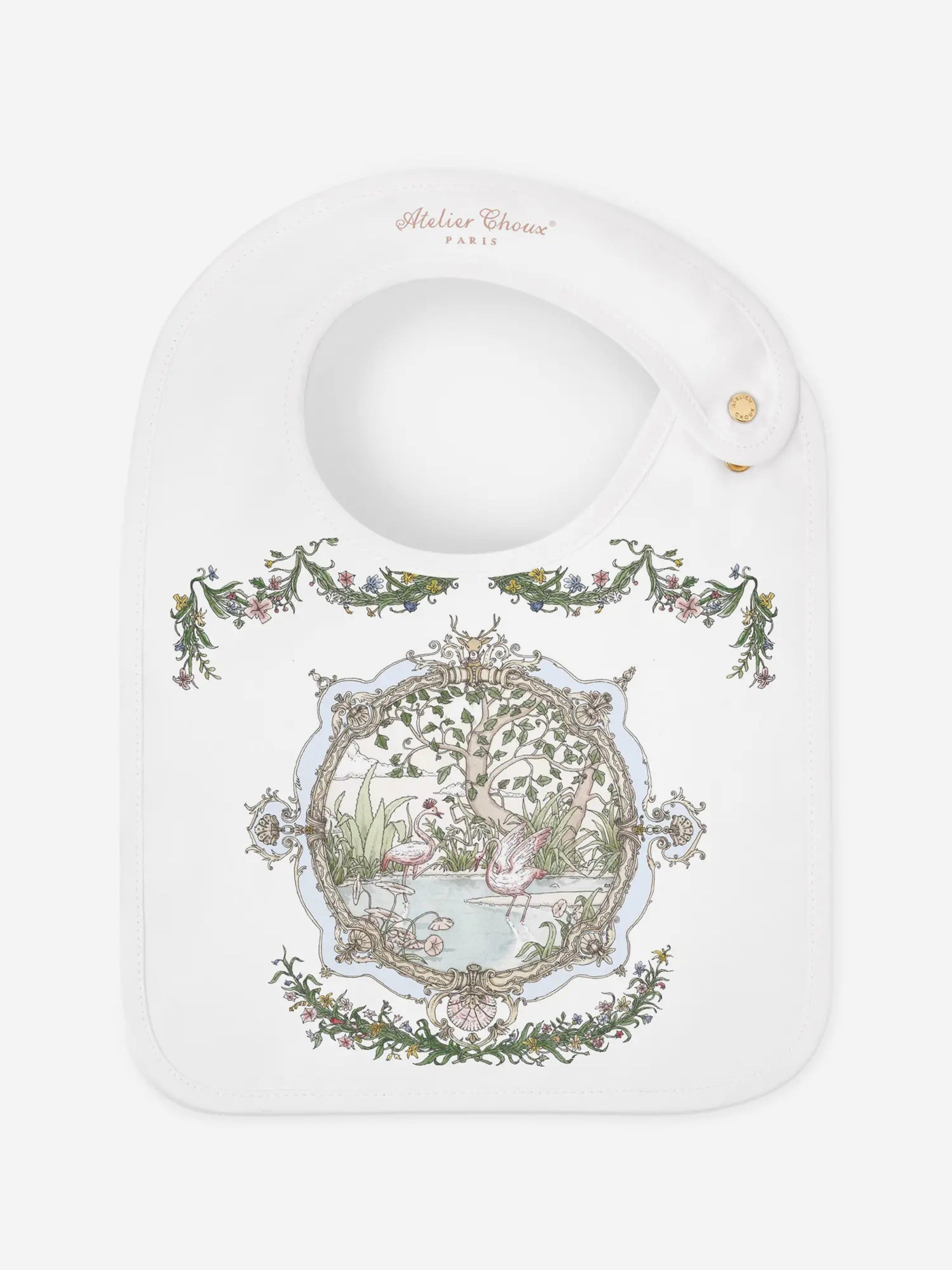Atelier Choux Baby Tapestry - The Original Carré and Satin Bib Set in Multicolour
