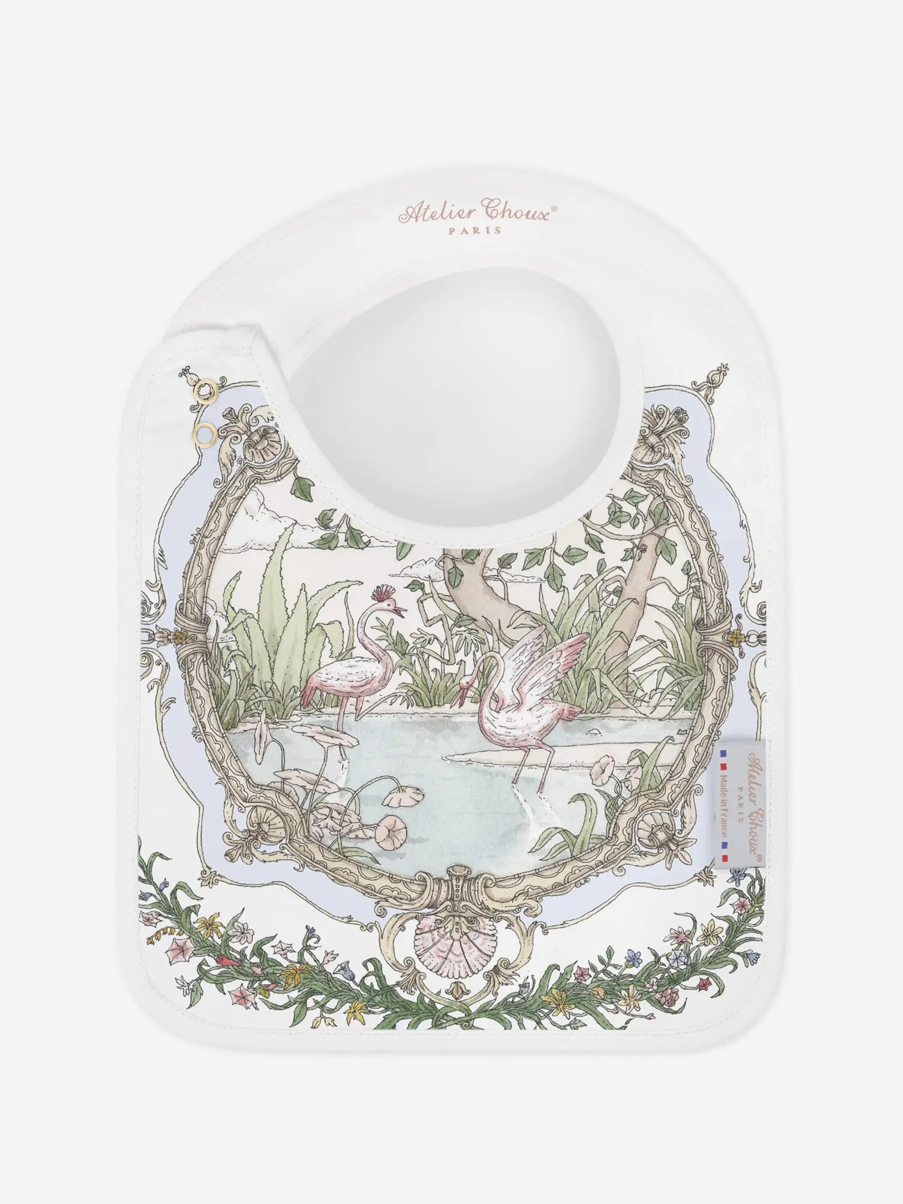 Atelier Choux Baby Tapestry - The Original Carré and Satin Bib Set in Multicolour