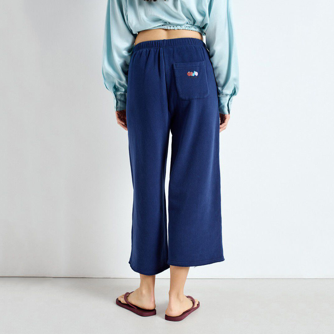 Women Blue Cotton Trousers