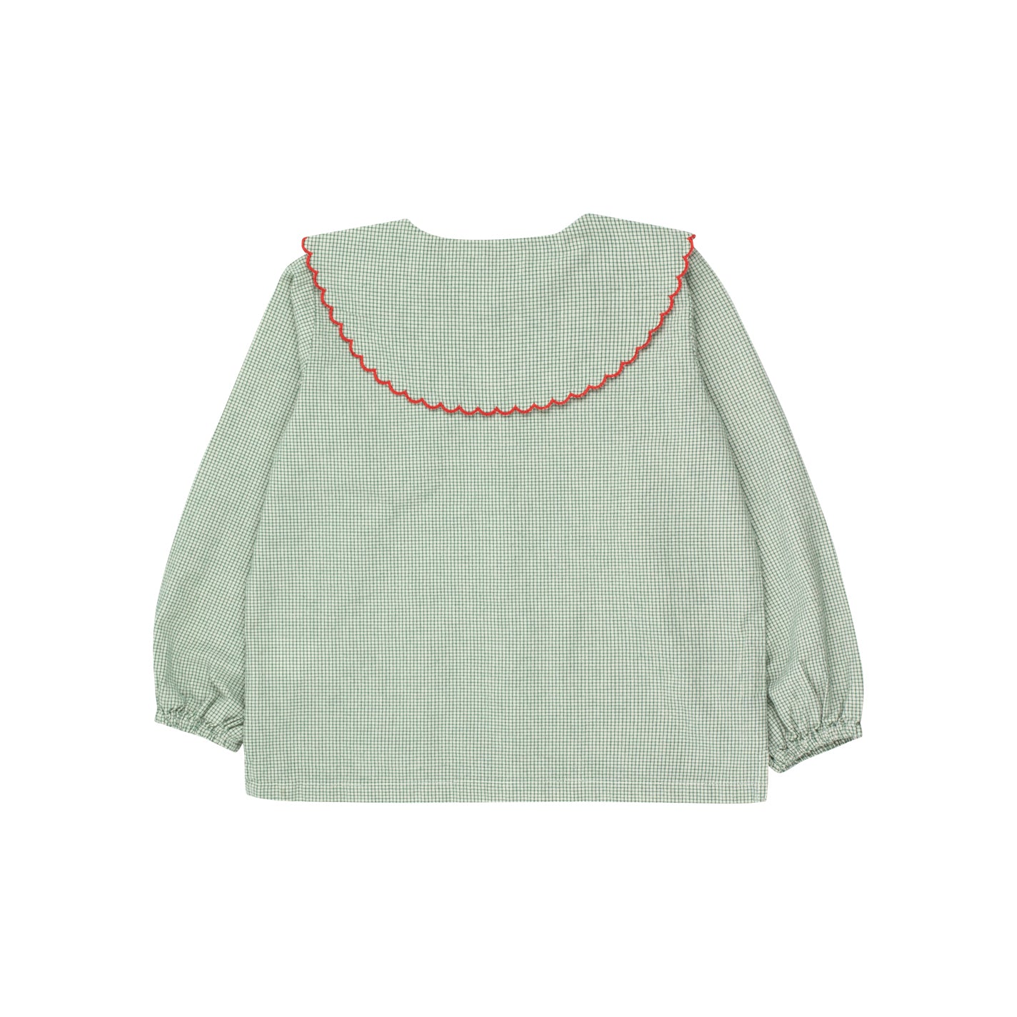 Girls Green Check Cotton Shirt