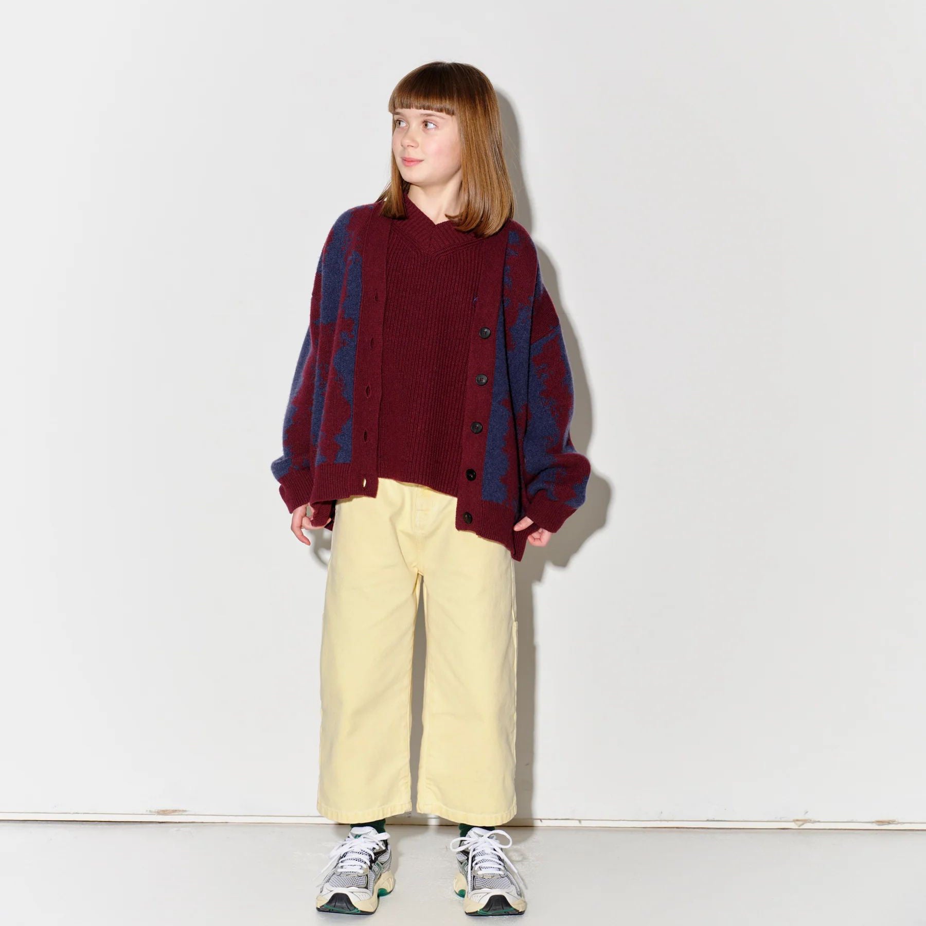 Boys & Girls Wine Red Wool Knit Vest