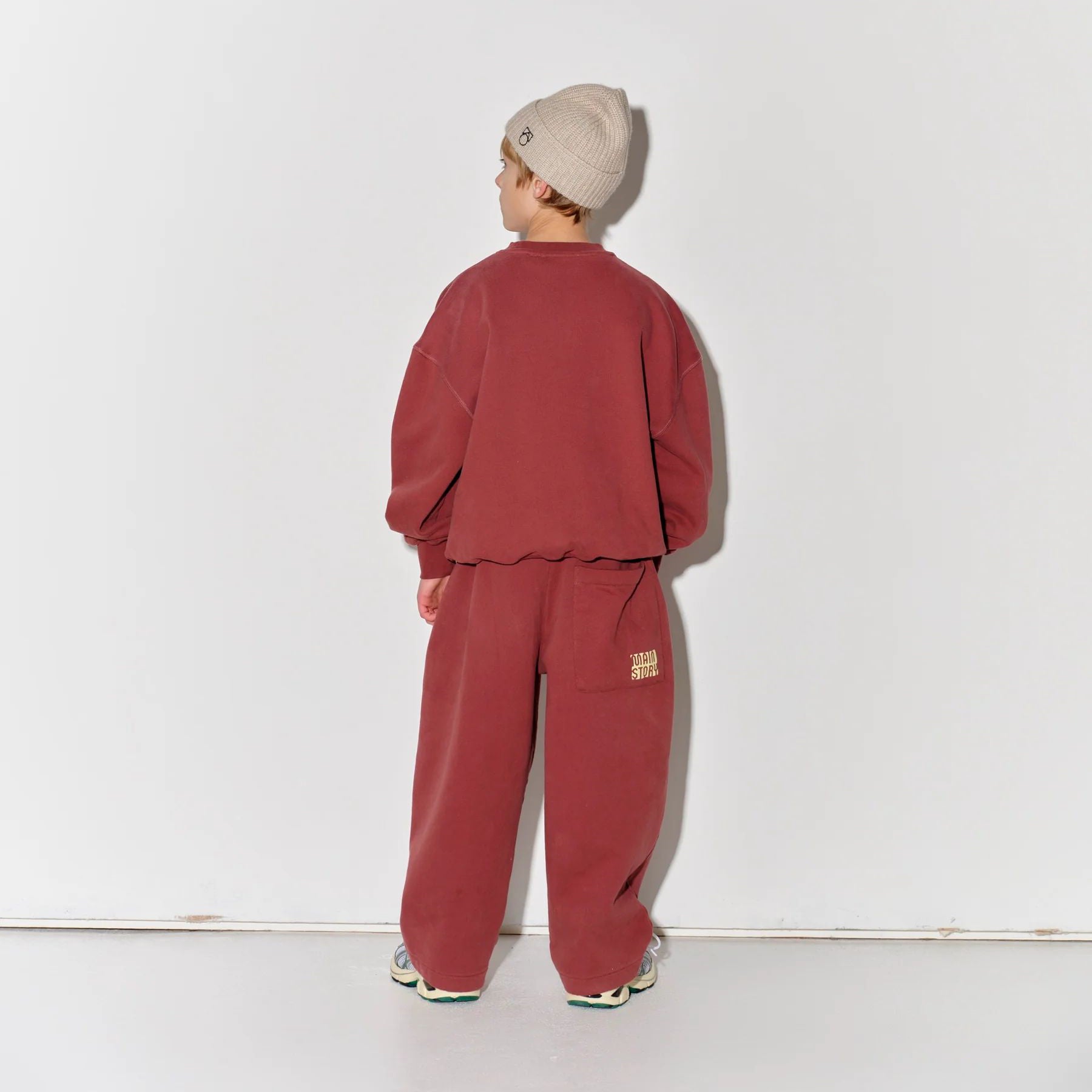 Boys & Girls Wine Red Cotton Trousers