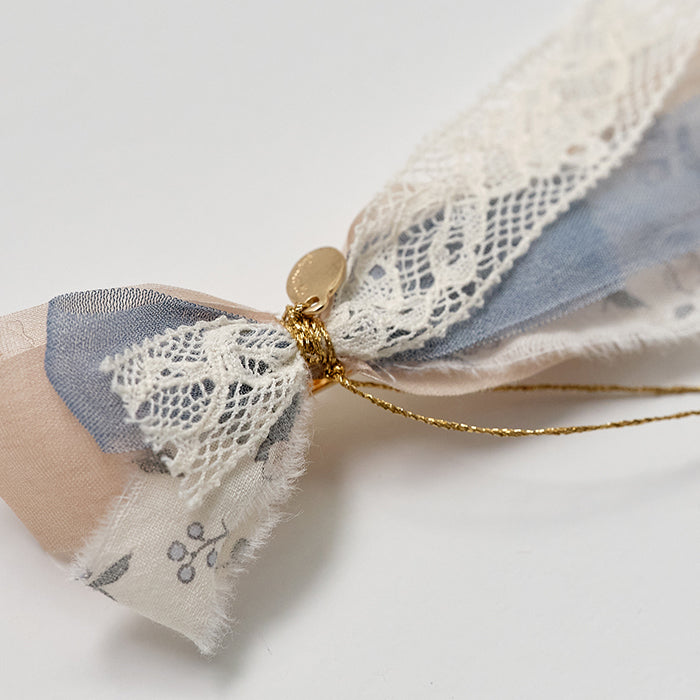 Blue Floral "Marilly" Hairpin