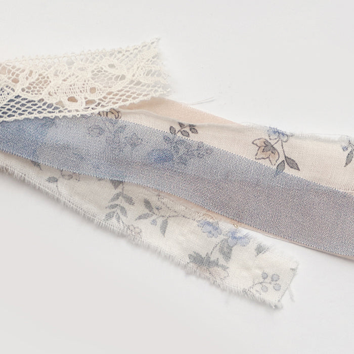 Blue Floral "Marilly" Hairpin