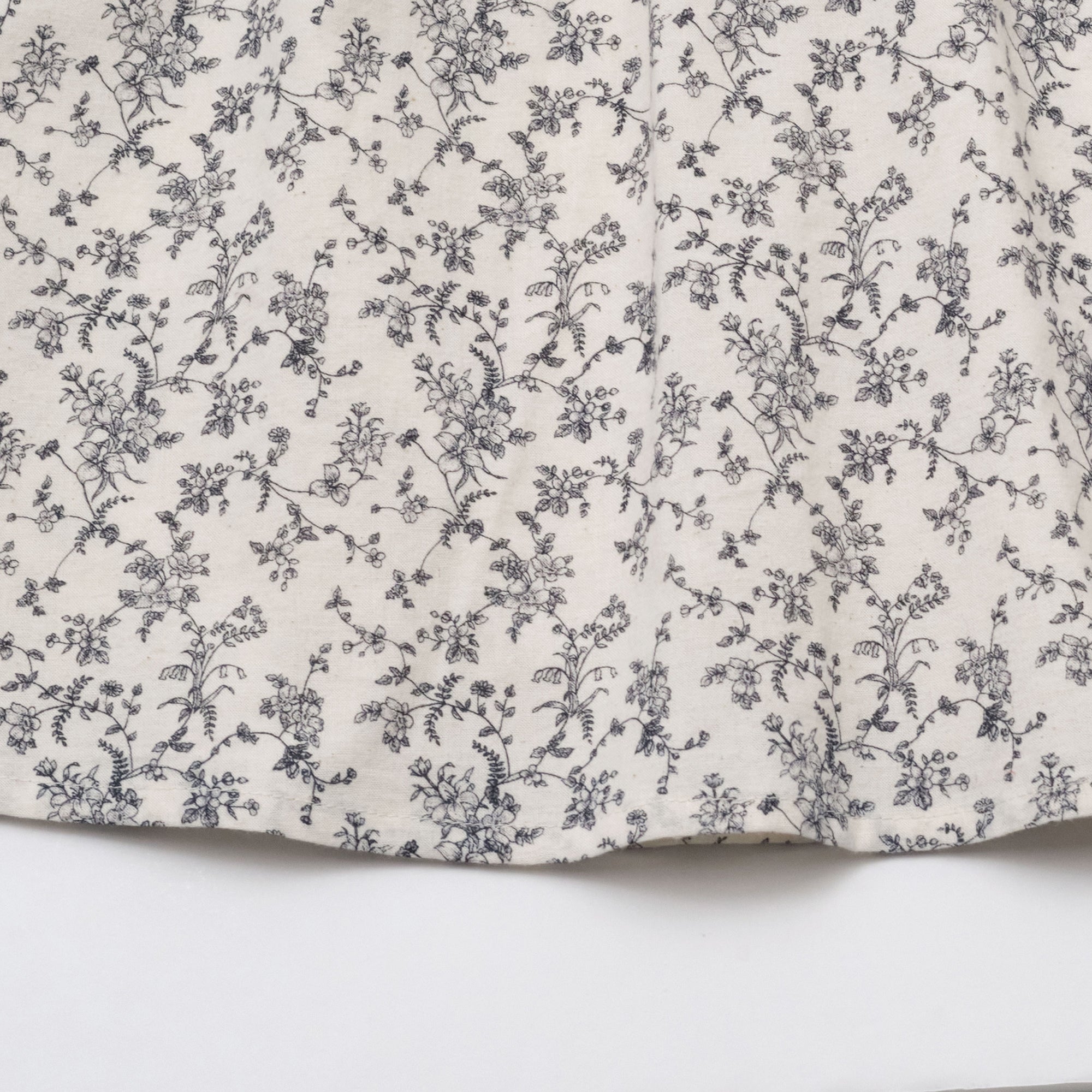 Girls Navy Floral Cotton Dress