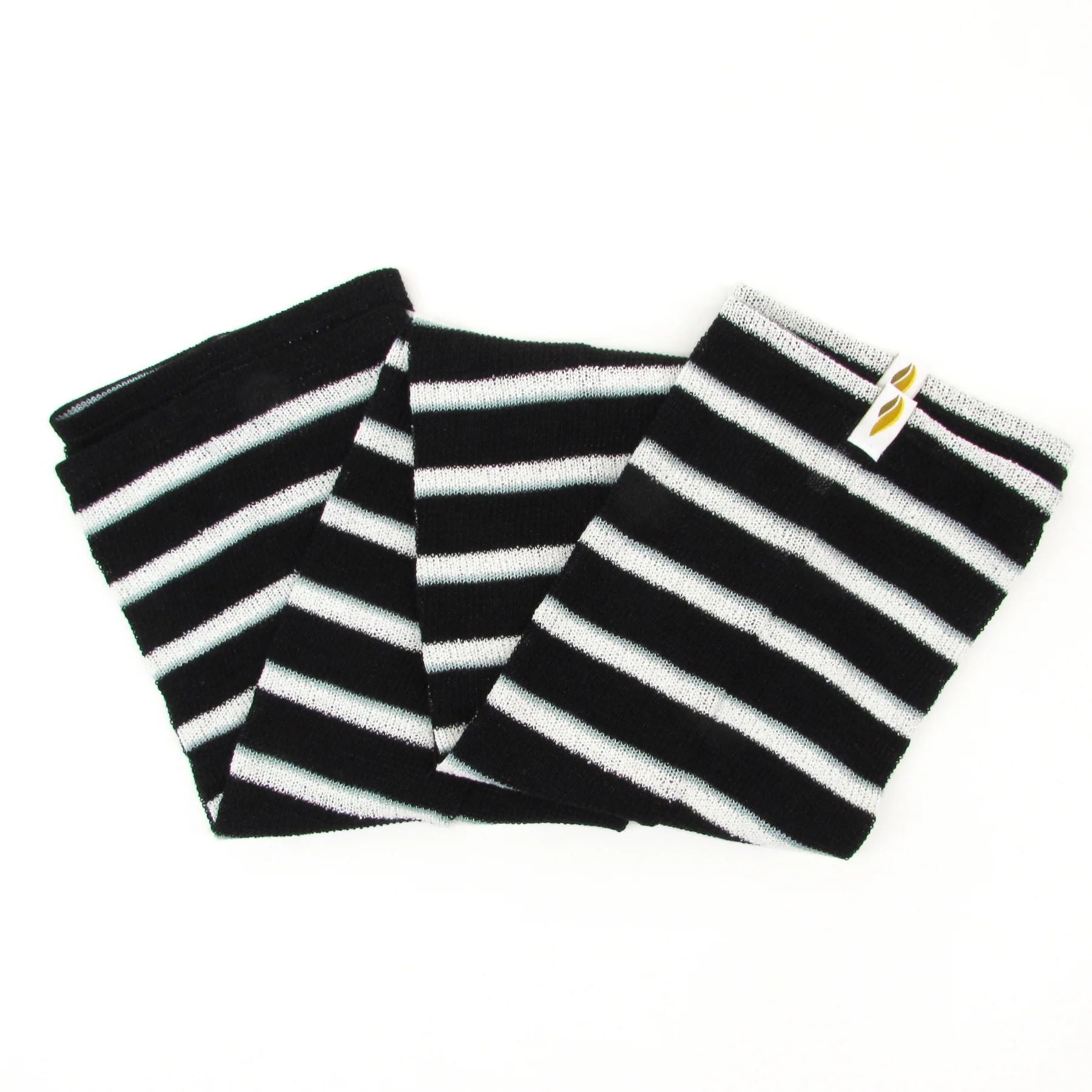 Boys & Girls Black Stripes Ballet Leg Warmers(Aspen - KIDS leg warmers)