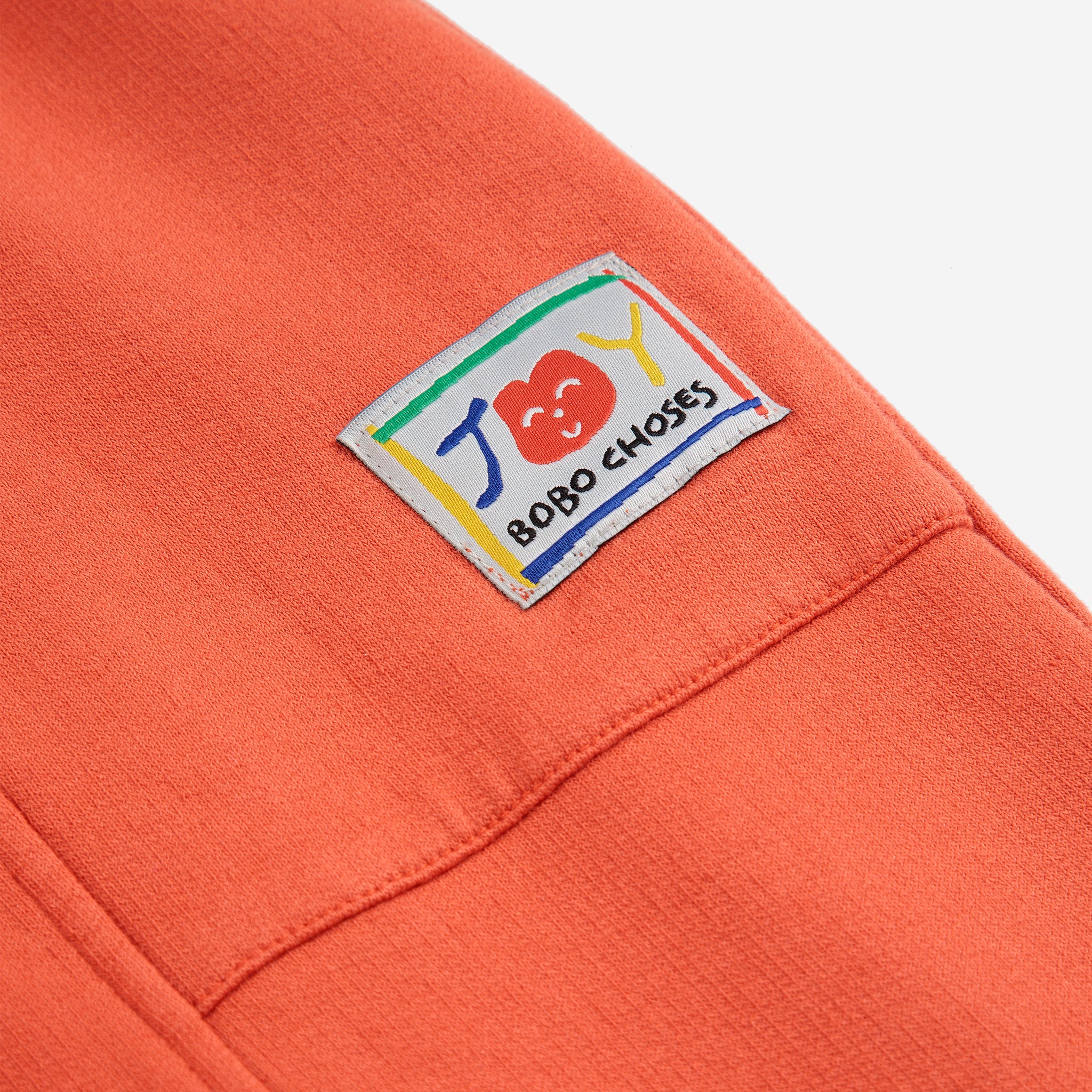 Boys Red Smiling Cotton Trousers