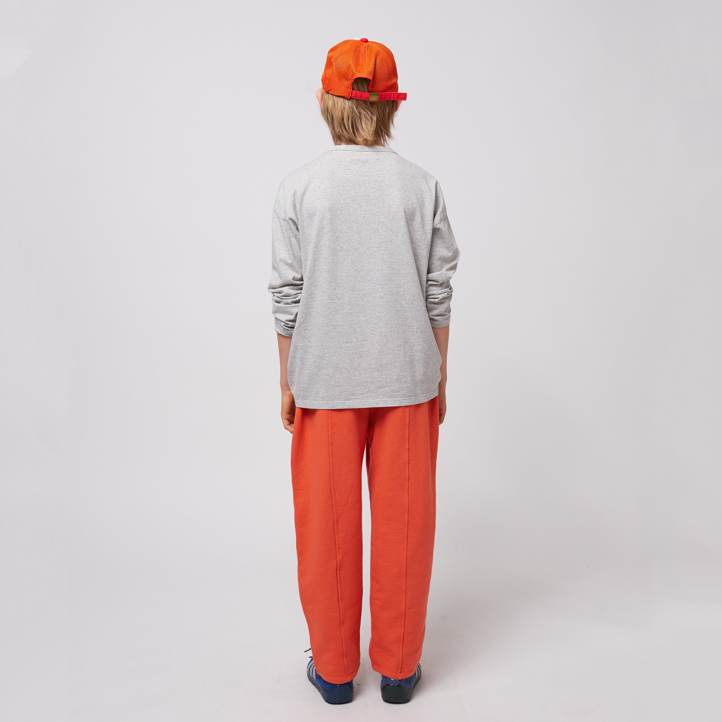 Boys Red Smiling Cotton Trousers