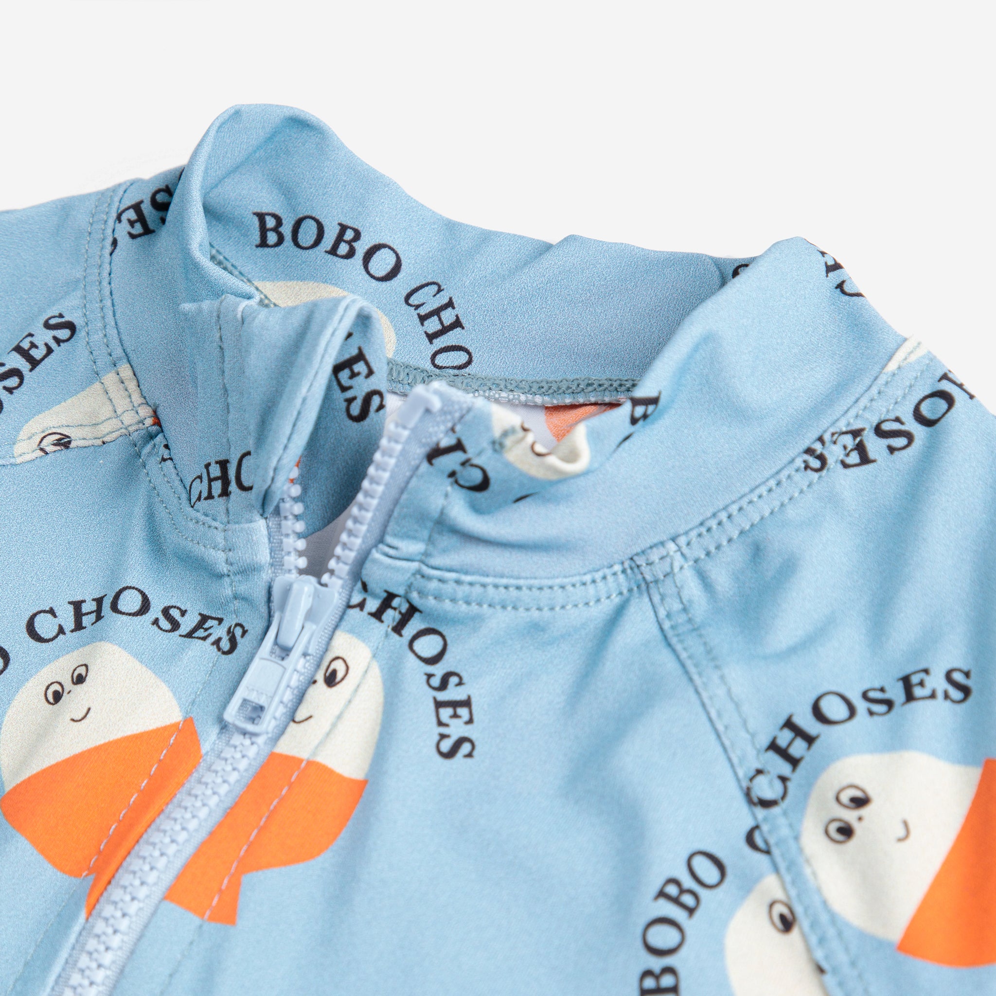 Boys & Girls Blue Printed Logo Swimwear