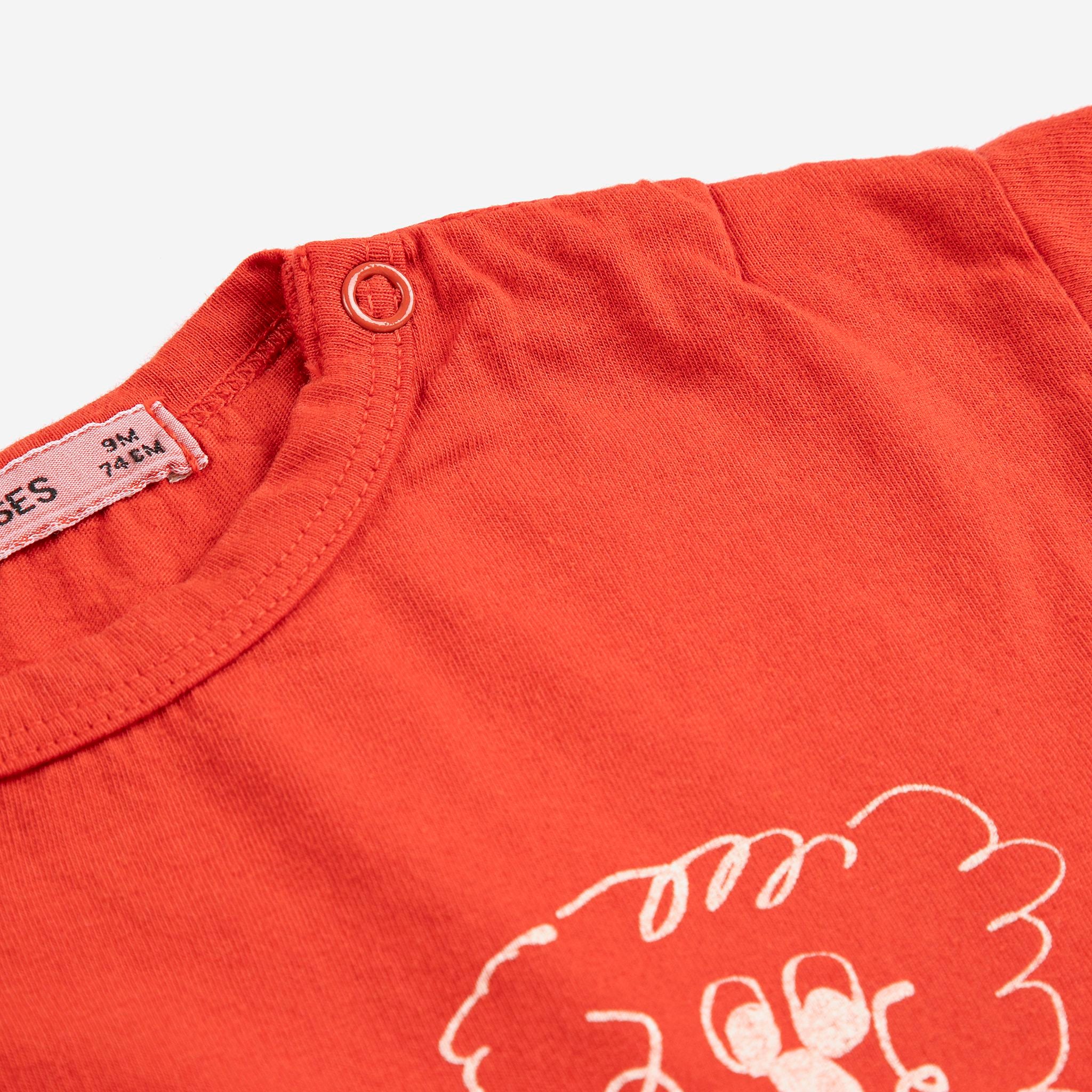 Baby Boys & Girls Red Logo Cotton T-Shirt