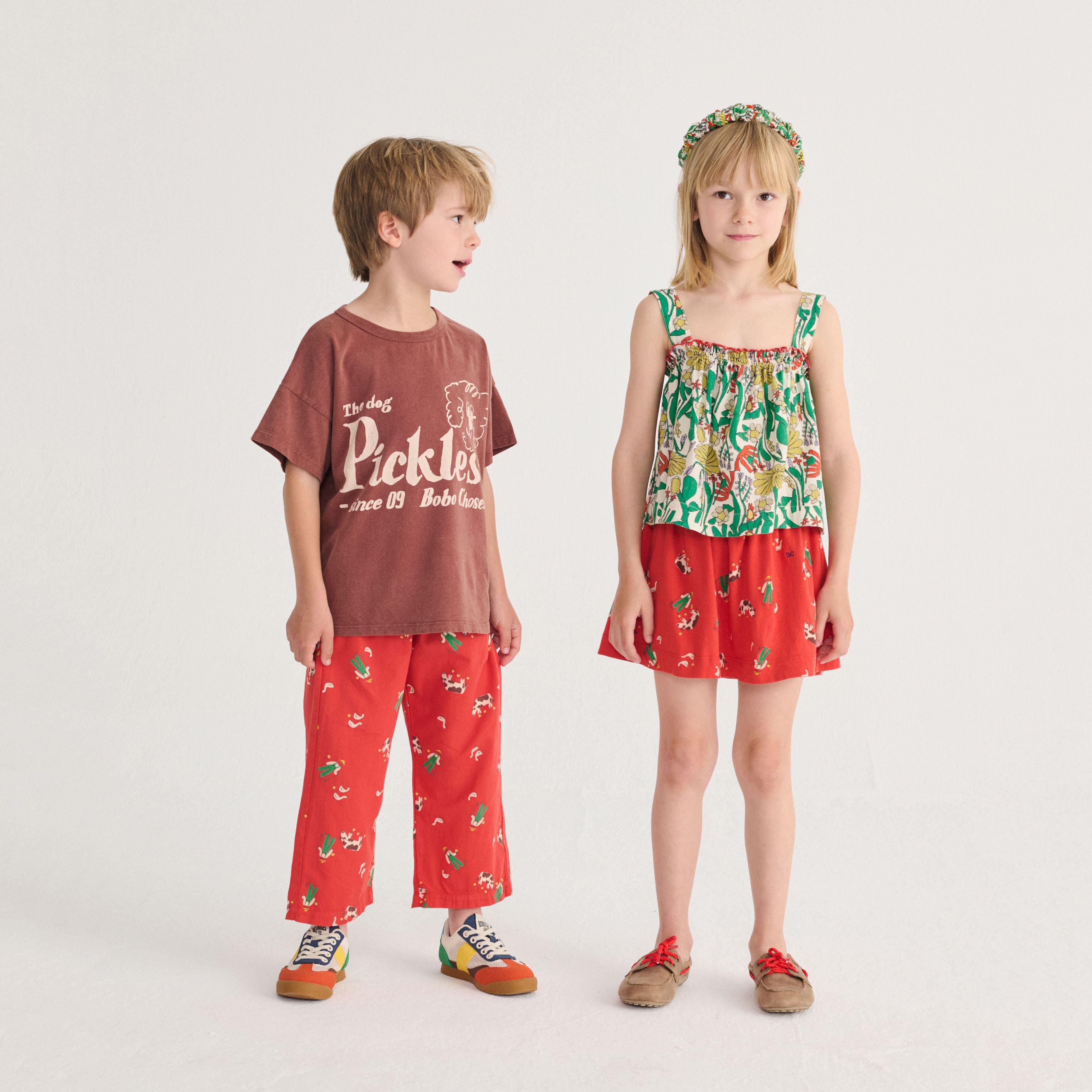 Boys & Girls Brown Logo Cotton T-Shirt