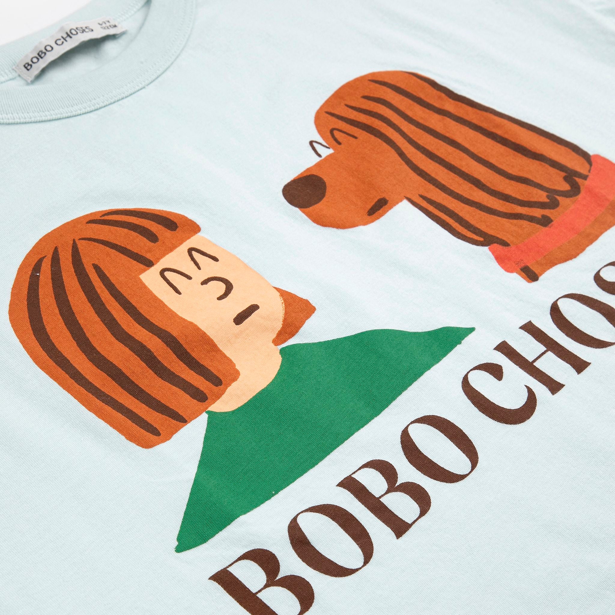 Boys & Girls Light Blue Printed Cotton T-Shirt